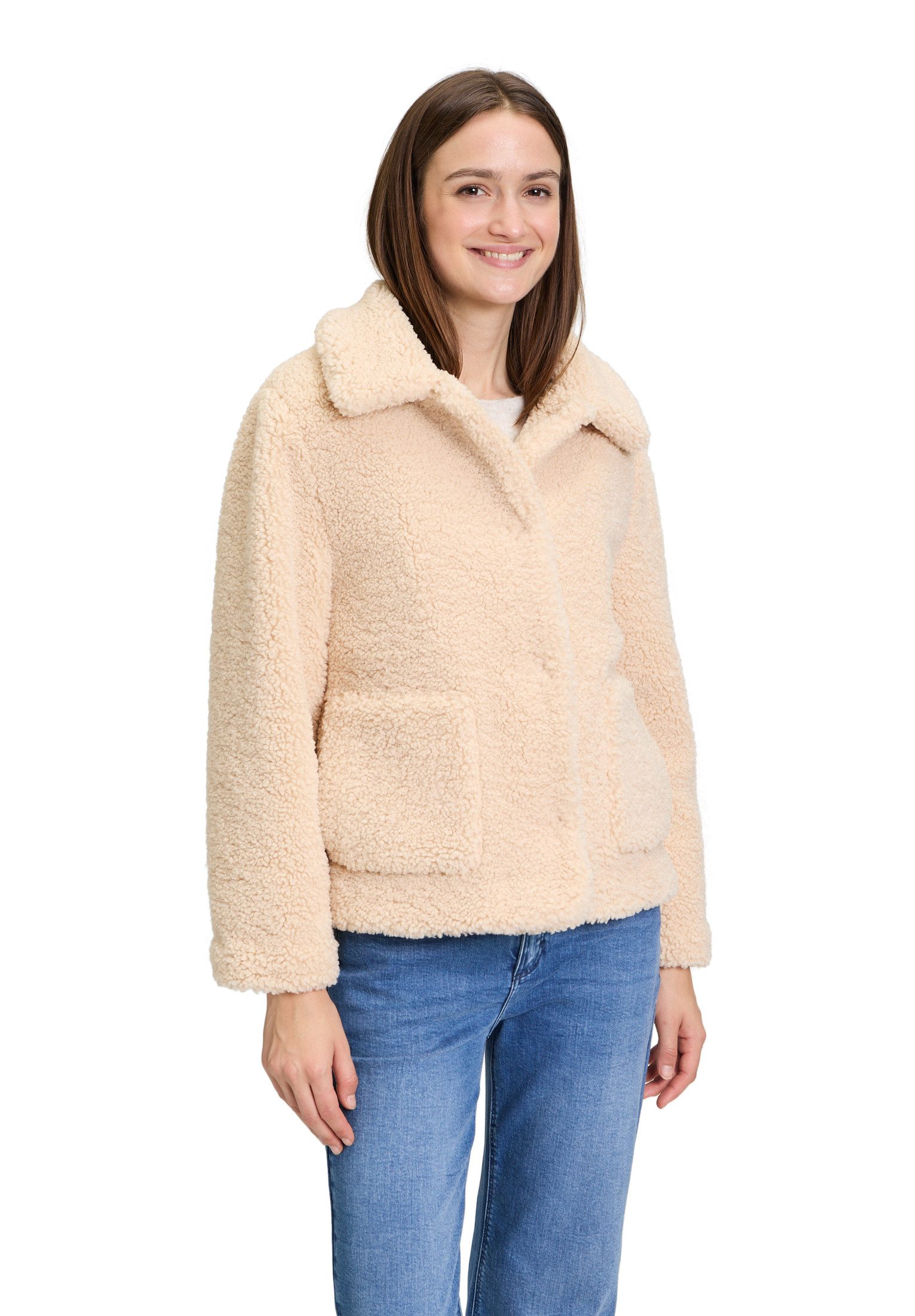 Cartoon Plüschjacke Cartoon Damen Plüschjacke mit Kragen