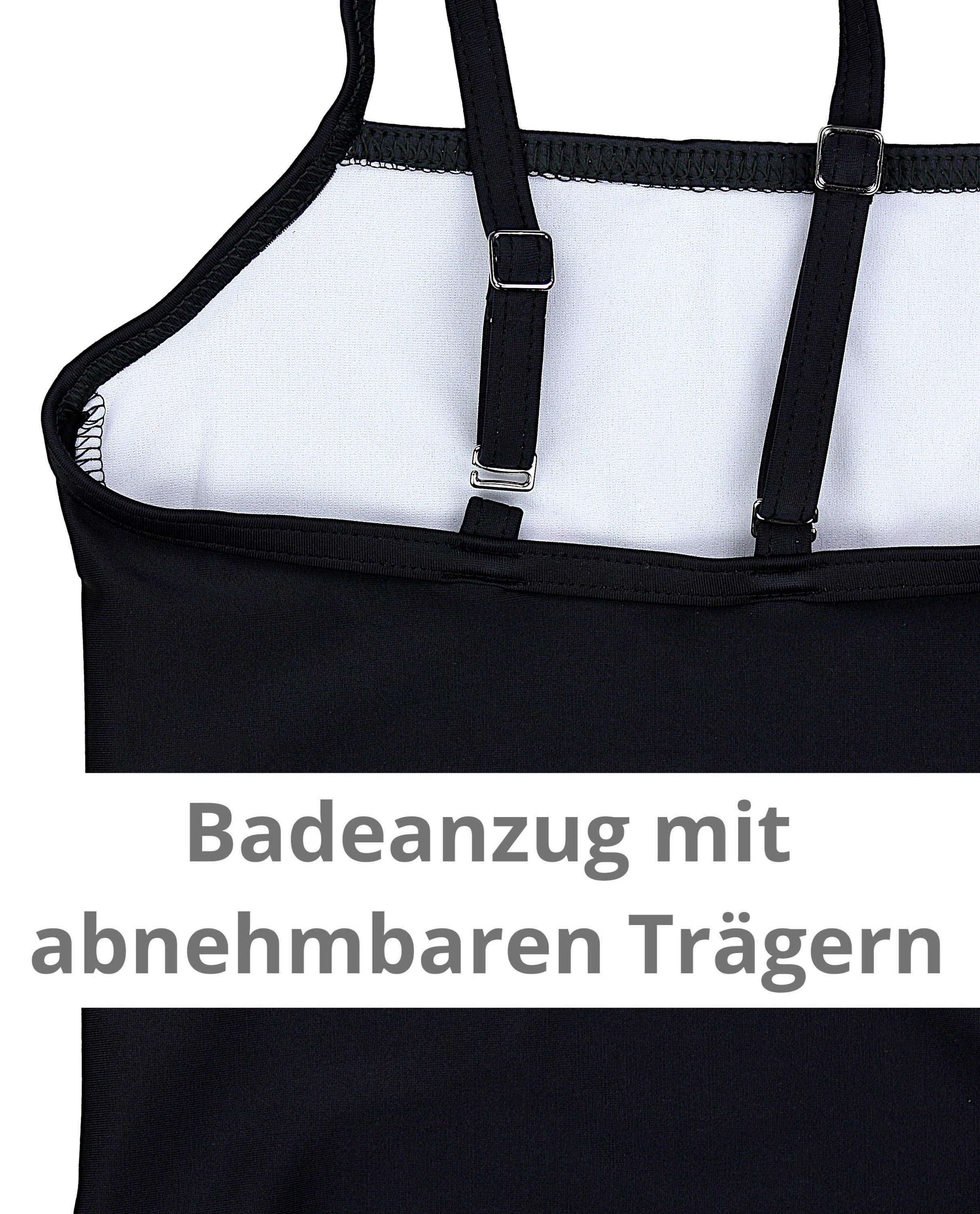 Aquarti Badeanzug Aquarti Mädchen Badeanzug mit Spaghettiträgern Streifen