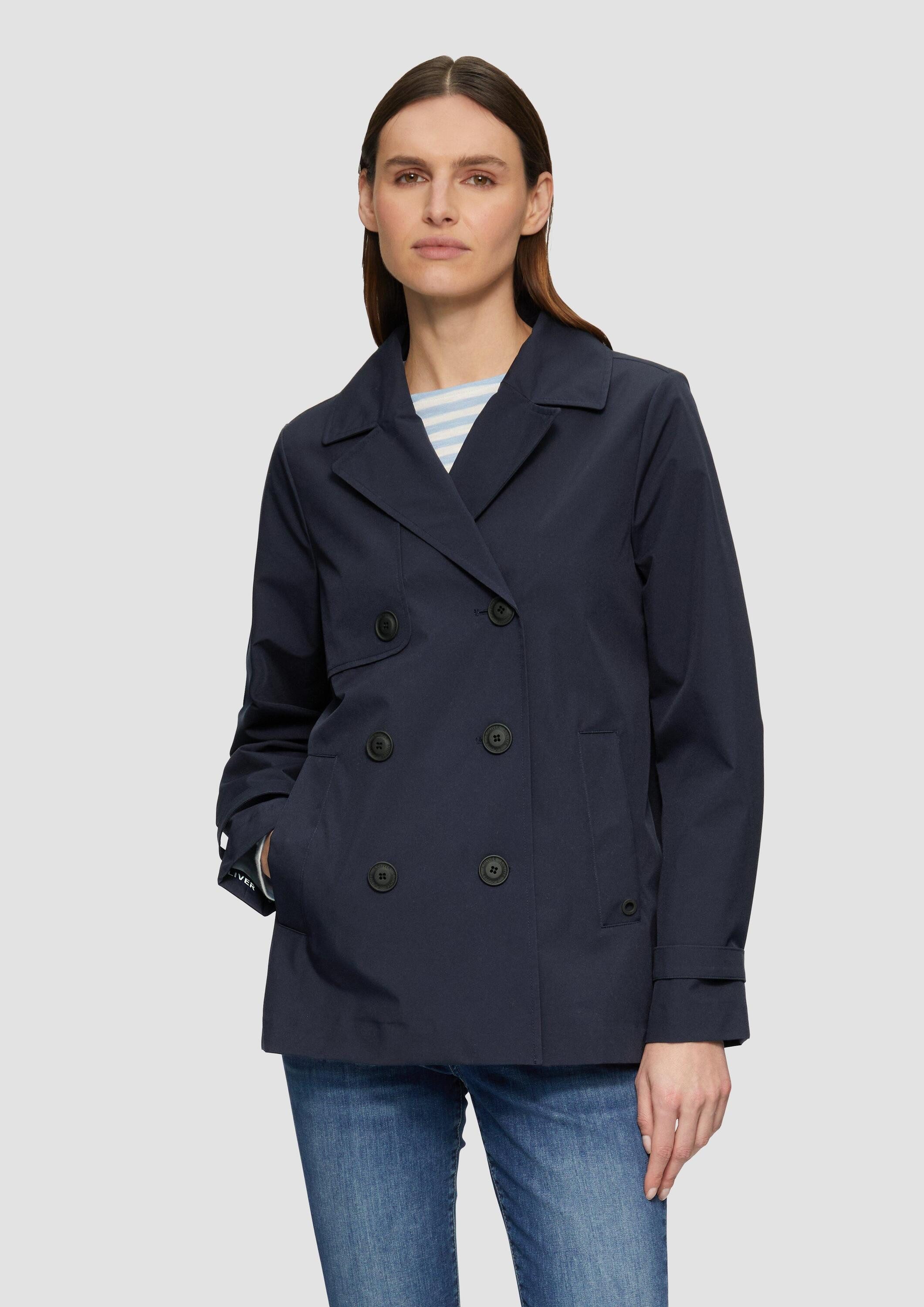 s.Oliver Funktionsjacke Outdoor-Jacke Wasserabweisende Cabanjacke mit Riege günstig online kaufen