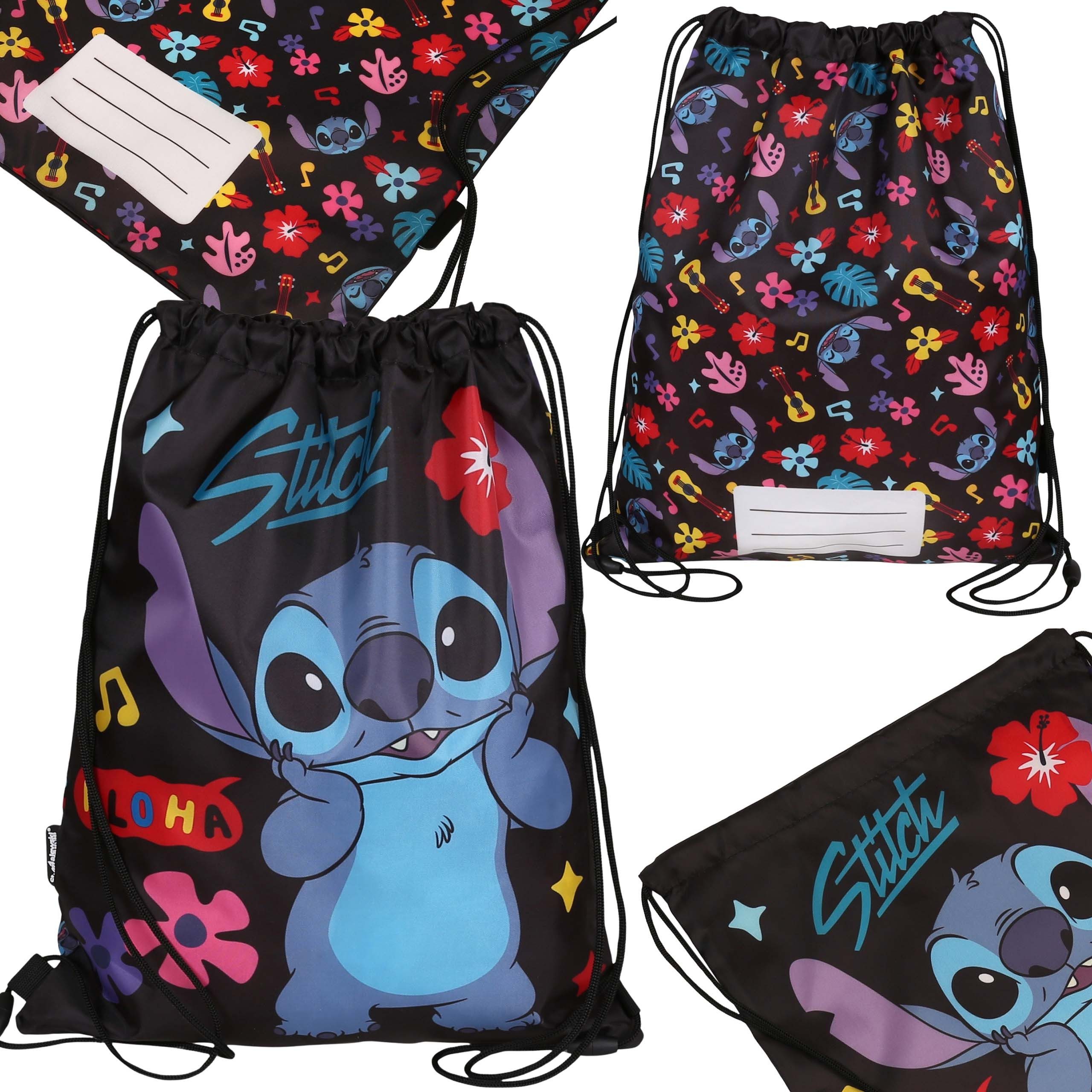 Turnbeutel DISNEY Stitch ALOHA Schuhbeutel & Schulumhängetasche 31x42 cm