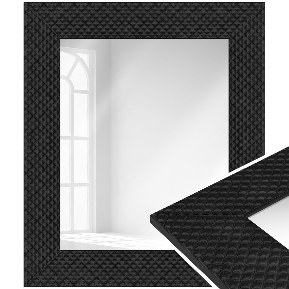 WANDStyle Wandspiegel H225, Schwarz, aus Kunststoff im Stil Modern