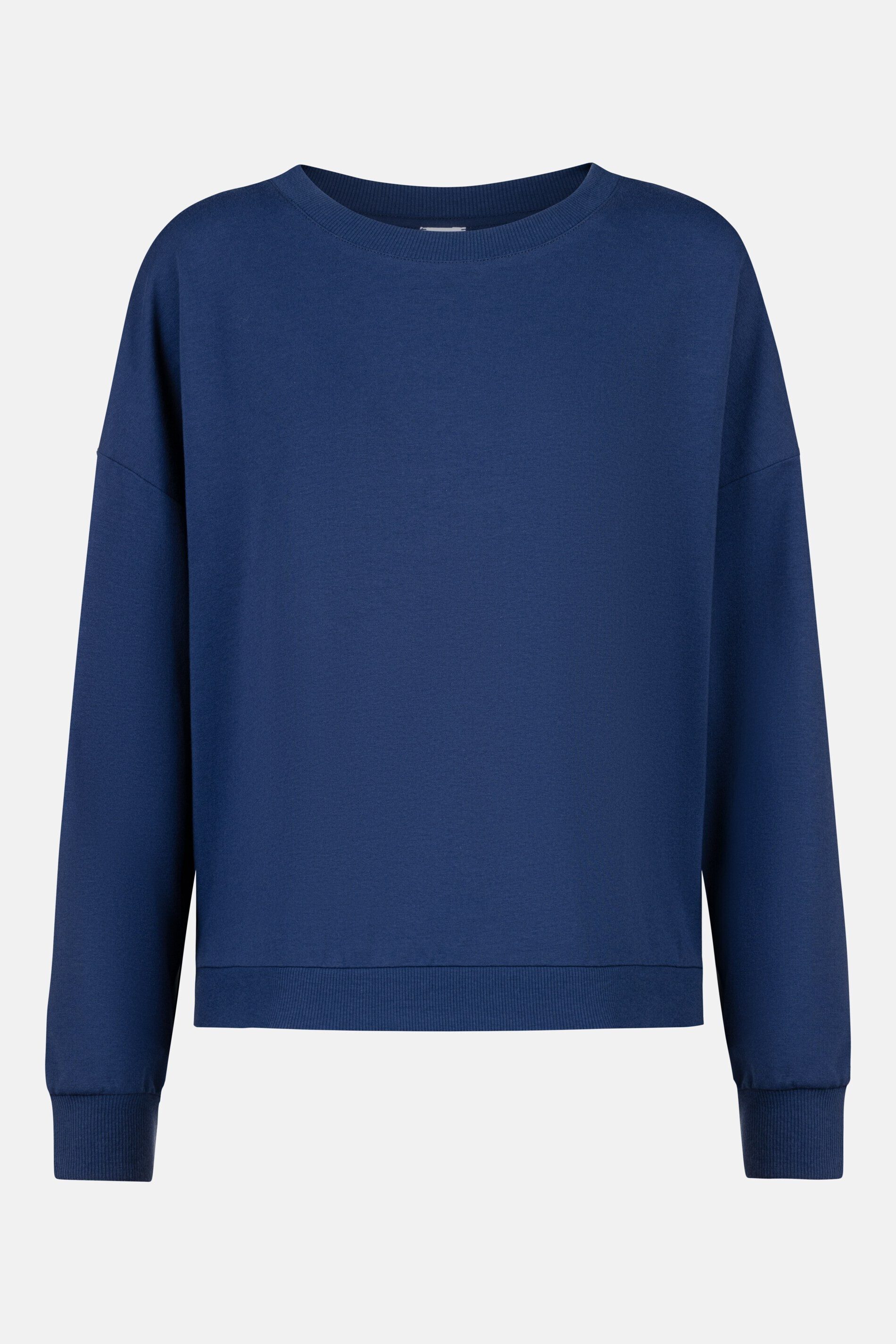 Mey Pyjamaoberteil Mey female Sweatshirt Serie Cozy Nights Uni (1-tlg) Moderner Sweater, Überschnittene Schulter, Baumwoll-Mix, Single Jersey