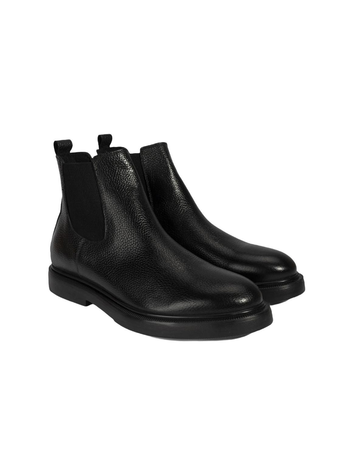 Desa Desa Herren-Lederstiefel – Elastische Schnürsenkel, flacher Absatz, at Stiefelette