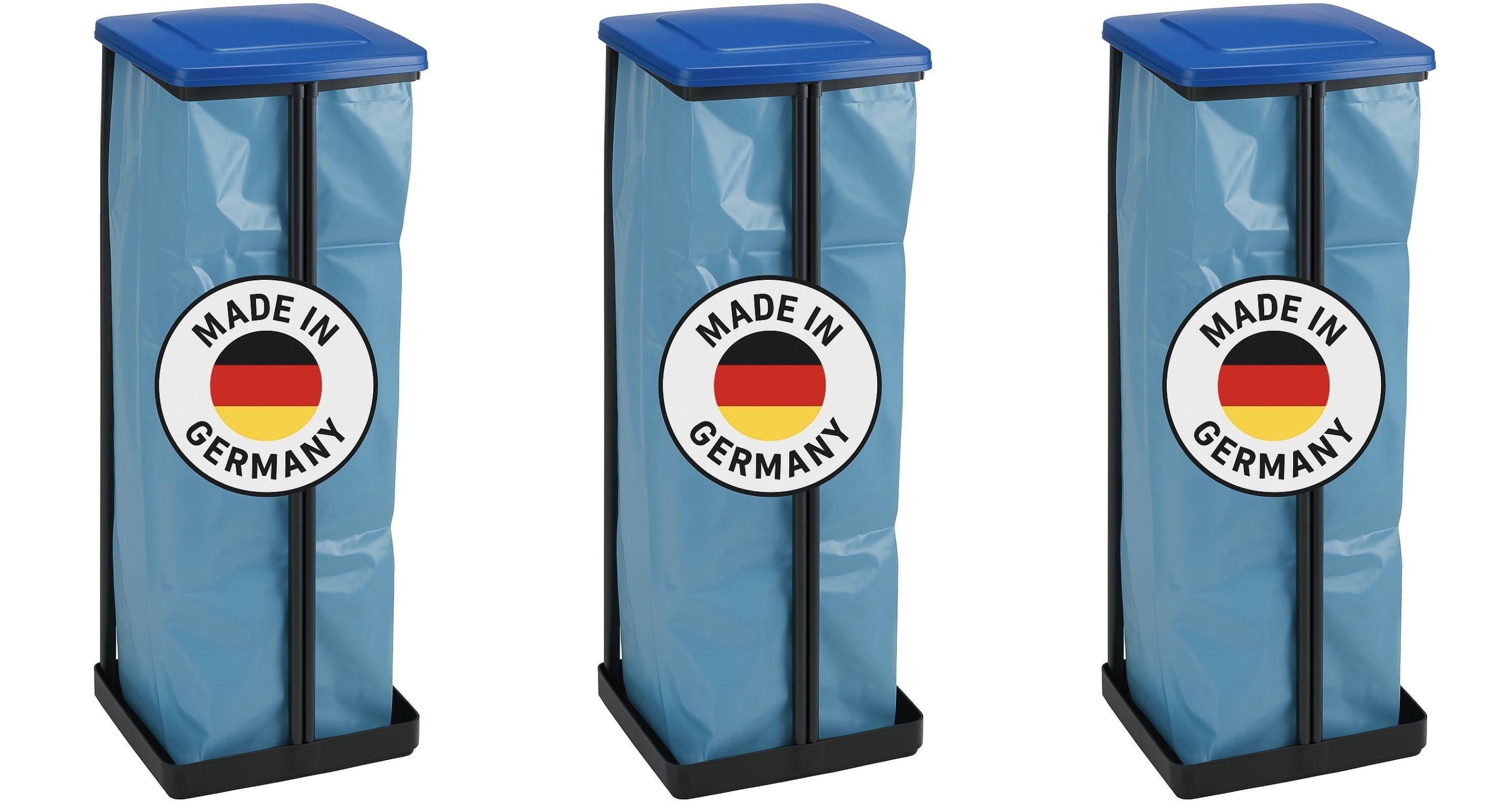 ALPFA Müllsackständer 3er Set 120 Liter Gelber Sack Ständer, Made in Germany