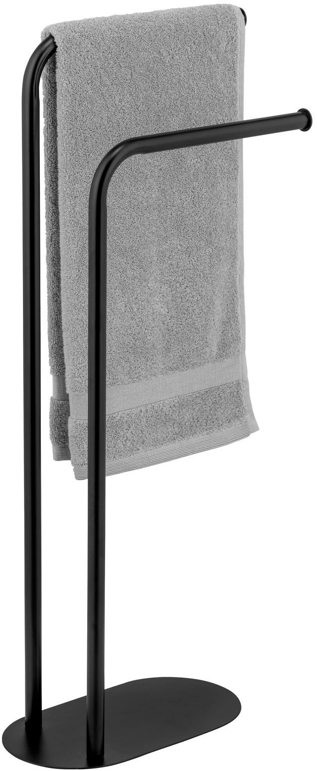 WENKO Handtuchständer Levante, freistehender Handtuchhalter und Kleiderständer, 2 Arme, platzsparend