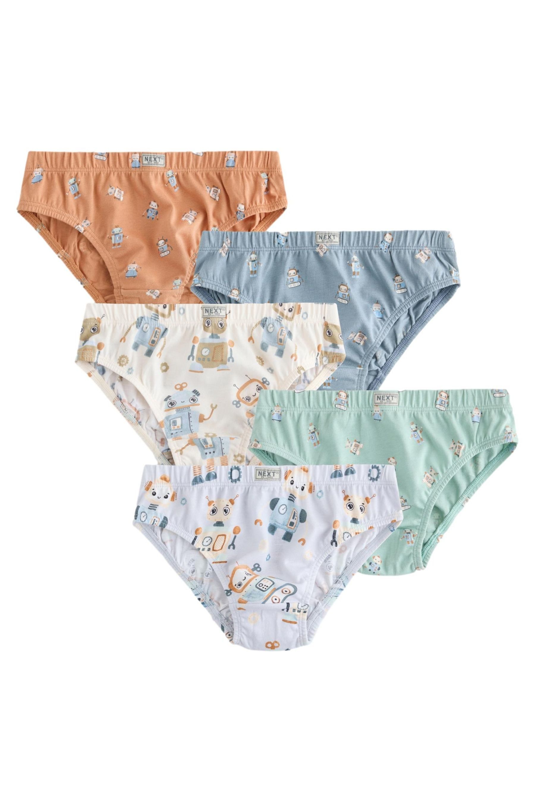 Next Slip Unterhosen mit Print aus 100 % Baumwolle, 5er-Pack (5-St)