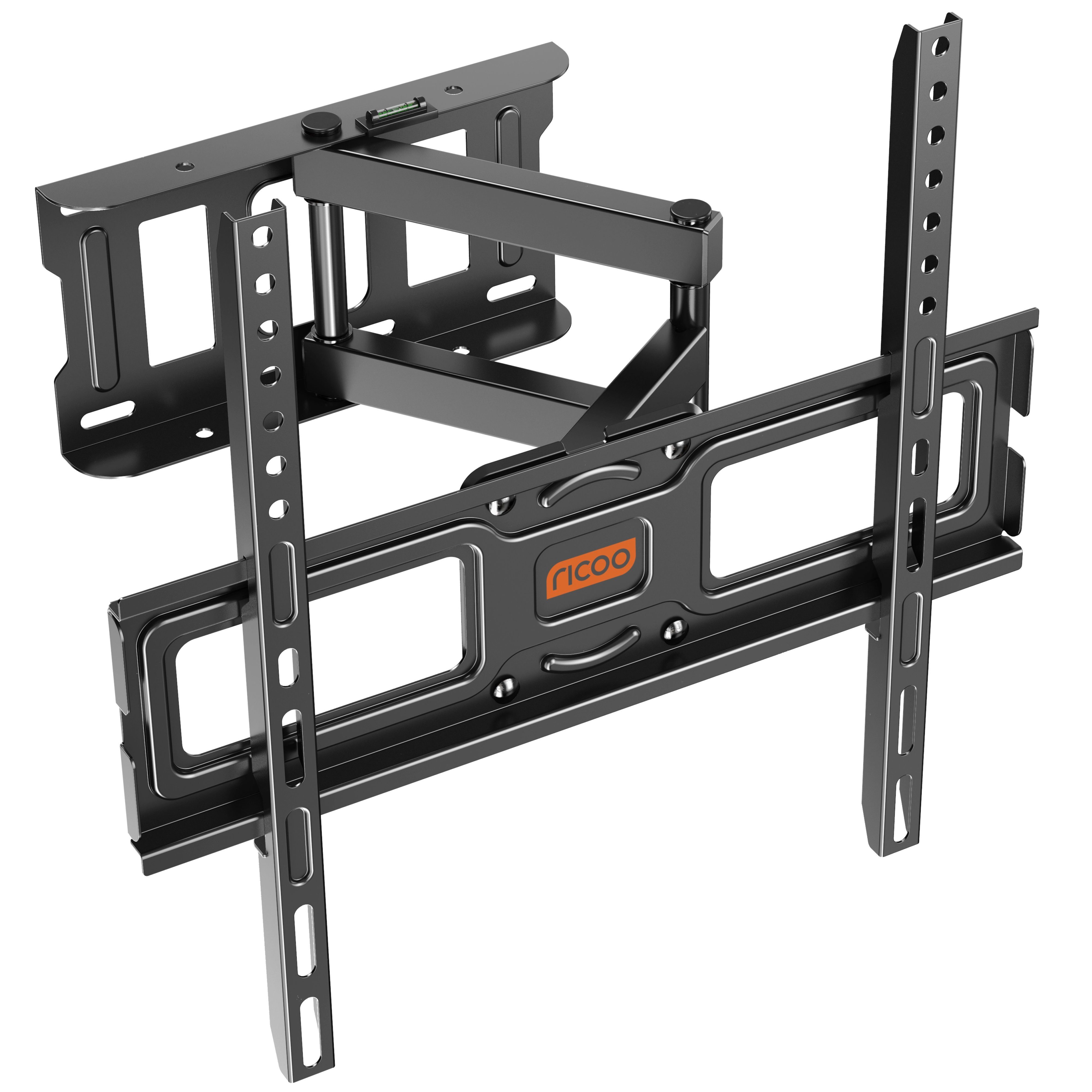 RICOO TV-Wandhalterung TV Wandhalter schwenkbar neigbar ausziehbar S5144, (bis 55 Zoll, VESA 200x200 bis 400x400, 1-tlg., 50 Kg Tragkraft, 76-140cm (30"-55) Bildschirm-Diagonale, bis 180° schwenkbar, +12/-3° neigbar ausziehbar Fernseher Halter)