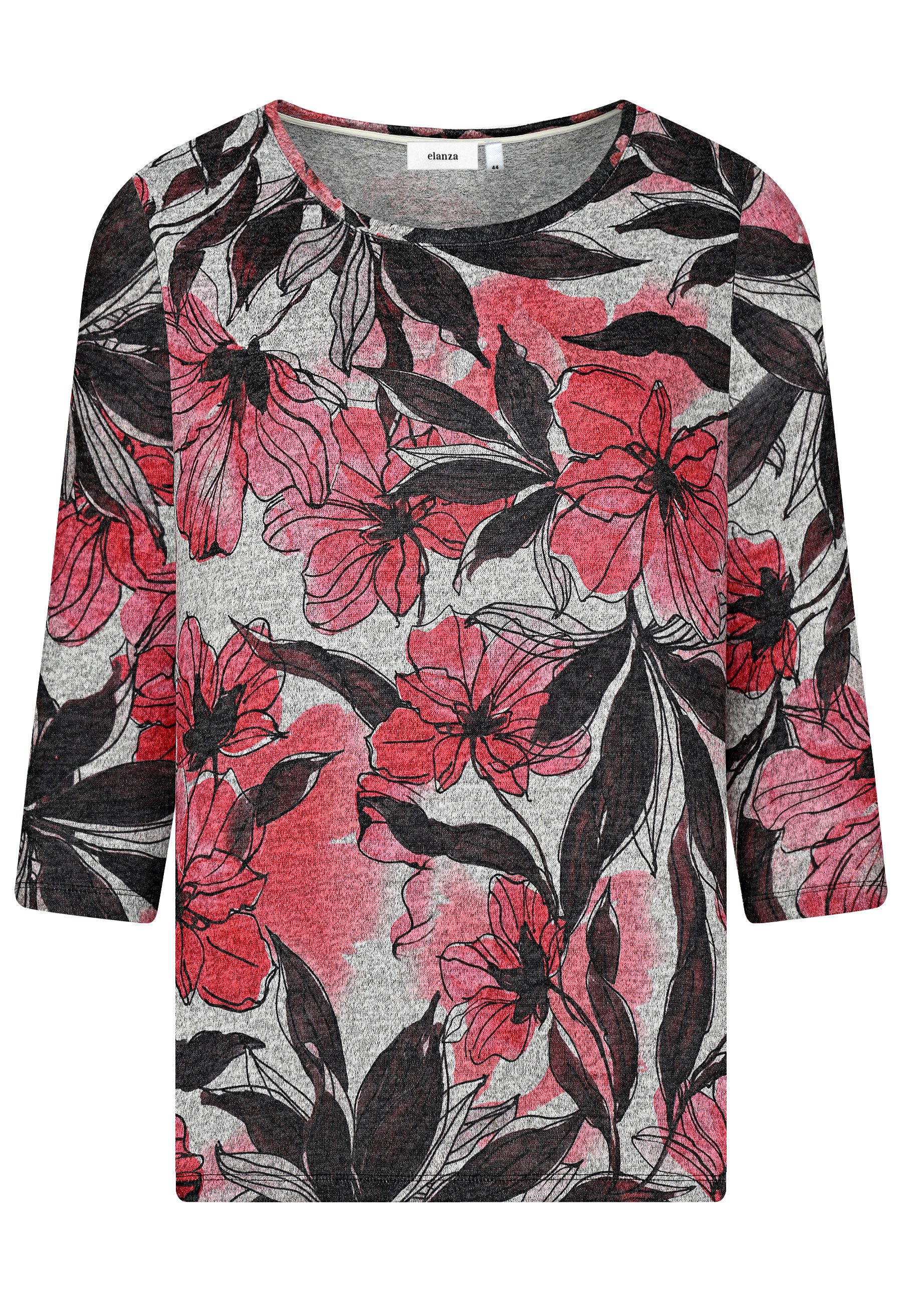 elanza T-Shirt Shirt mit floralem Print günstig online kaufen