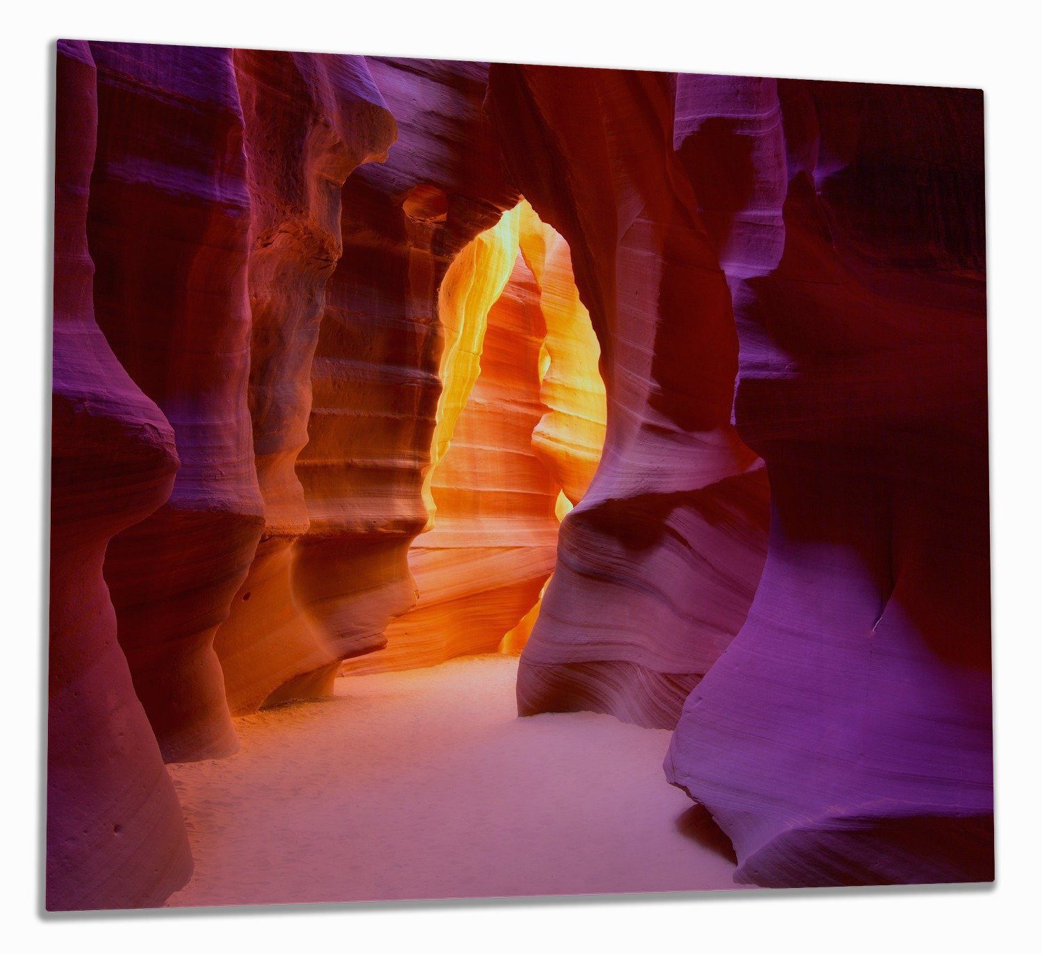 Wallario Herd-Abdeckplatte Felsschlucht in Arizona USA - orange und violett, ESG-Sicherheitsglas, (Glasplatte, 1 tlg., inkl. 5mm Noppen), verschiedene Größen