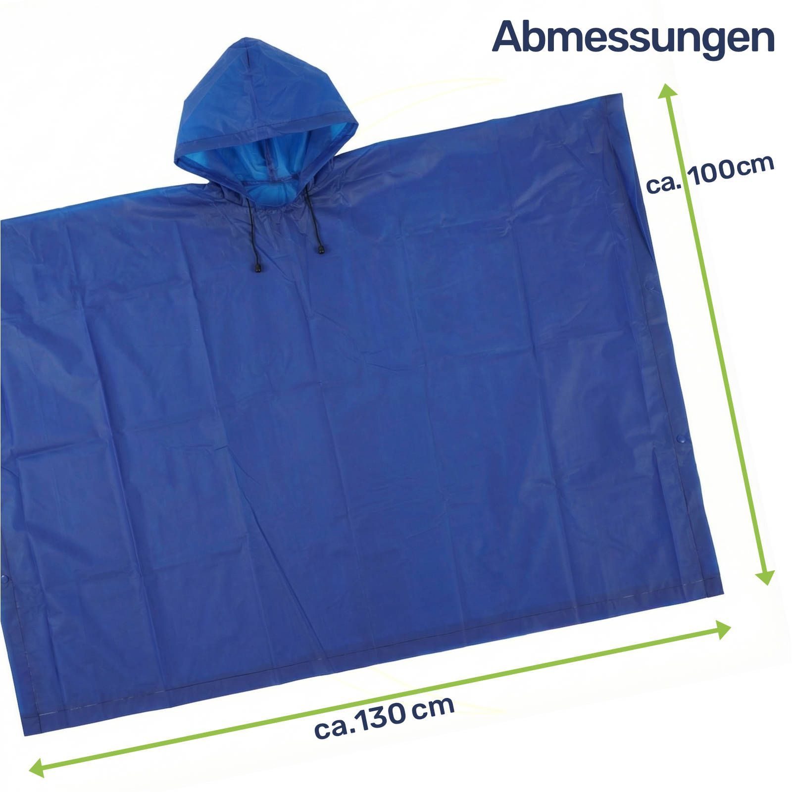 Gravidus Regenponcho 2x Regencape Regenponcho Regenschutz Fahrrad blau Unisex (2-St)