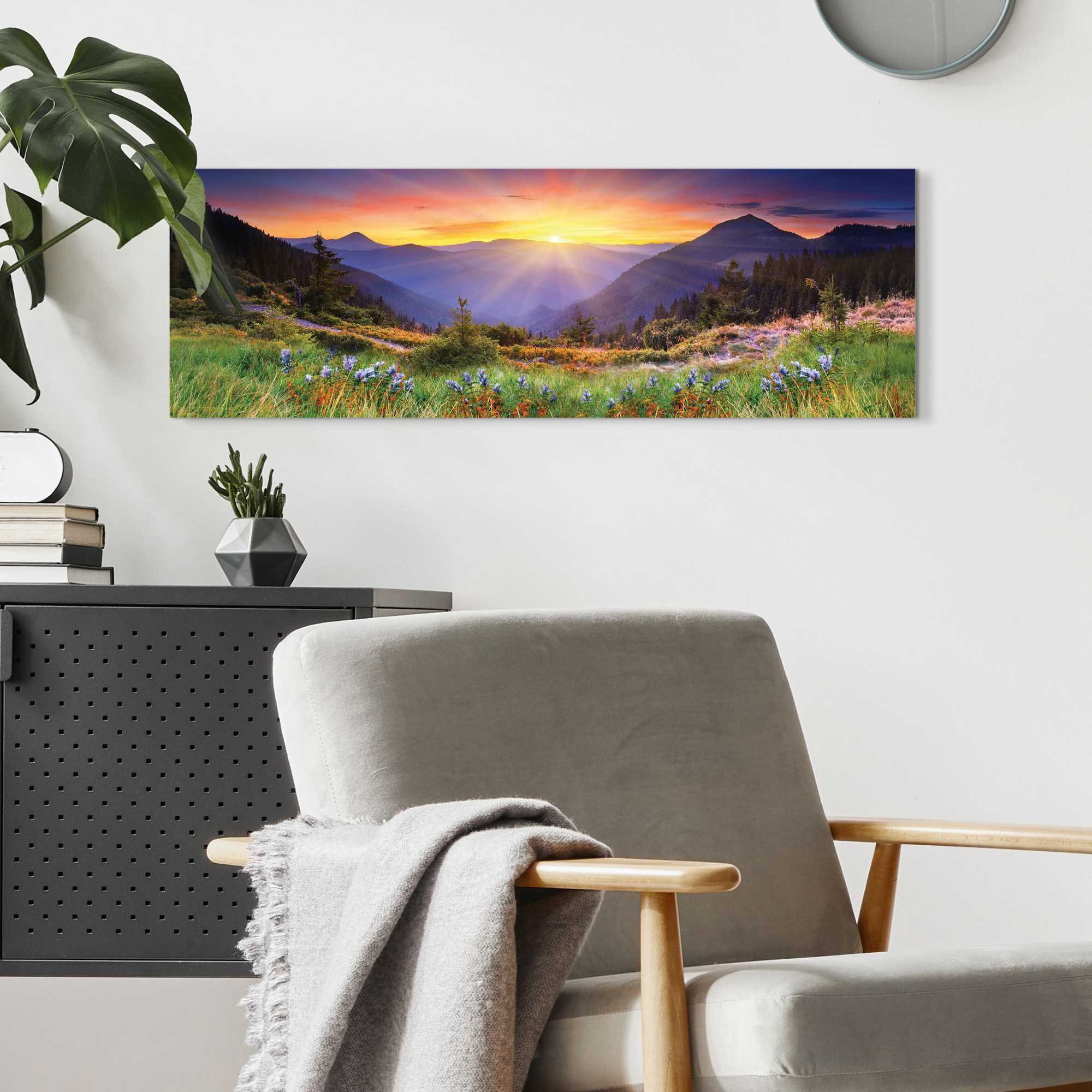 Reinders! Deco-Panel Sonnenuntergang in den Bergen, günstig online kaufen