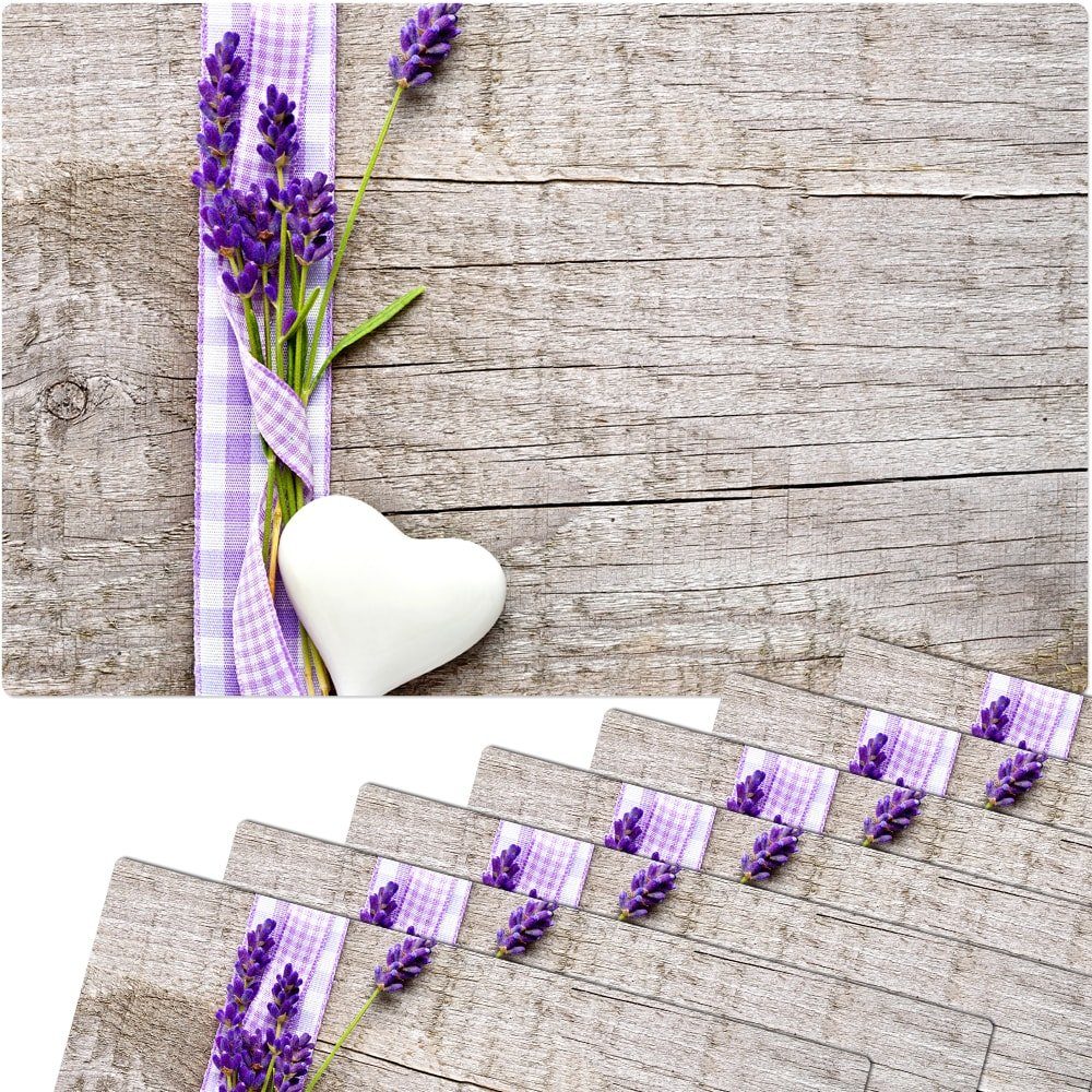 Platzset, Platzsets Lavendel 8 Stk je 43,5x28,5 cm, matches21 HOME & HOBBY, (8-St)