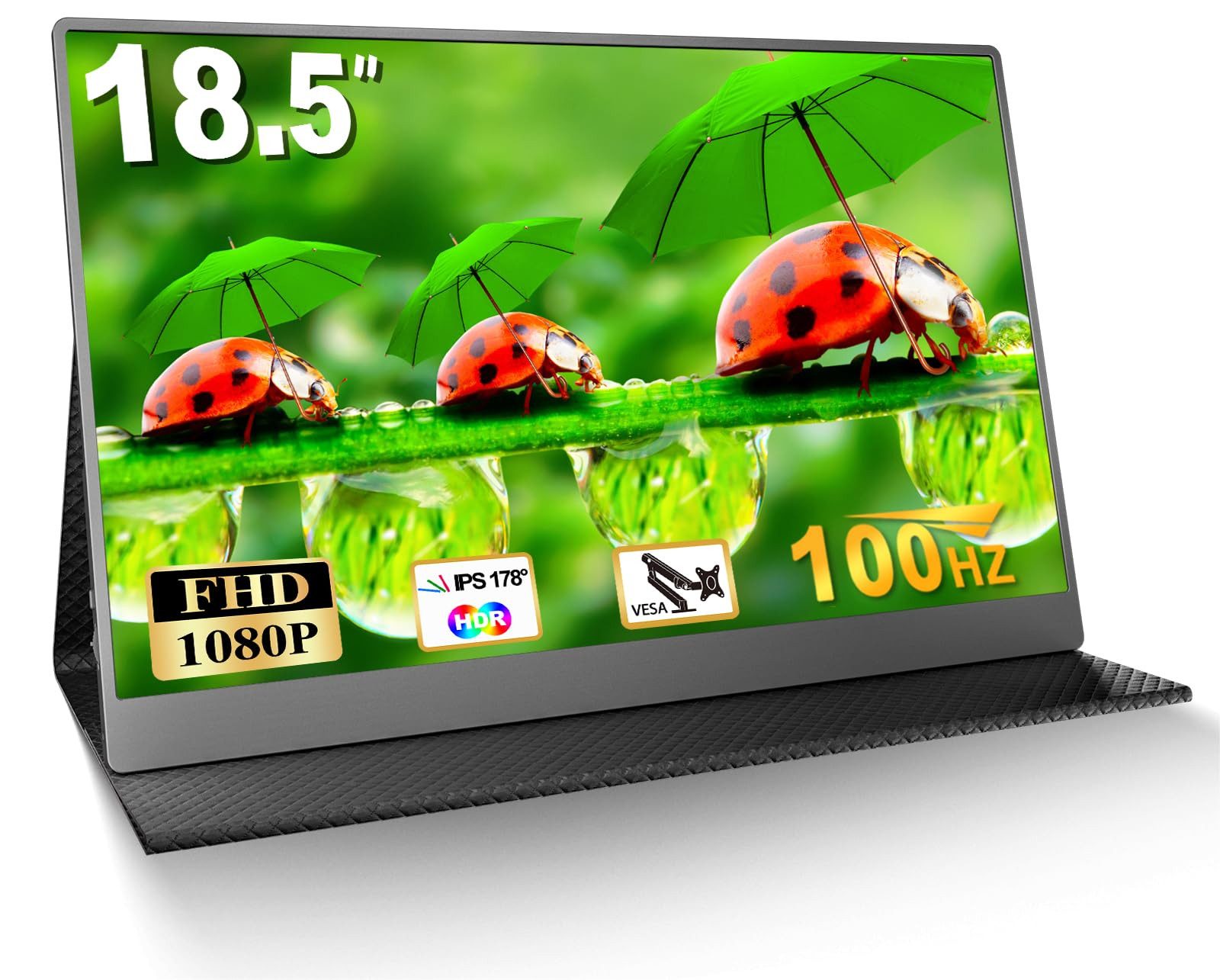Bundviel 18,5 Zoll Portable Monitor 120Hz Tragbarer Monitore FHD 1920*1080 Portabler Monitor (47 cm/18.5 ", 1920 x 1080 px, FHD, 3 ms Reaktionszeit, 120 Hz)