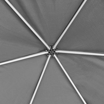 vidaXL Partyzelt Hexagonal Pop-Up Zelt mit 6 Seitenwänden Grau 3,6x3,1 m