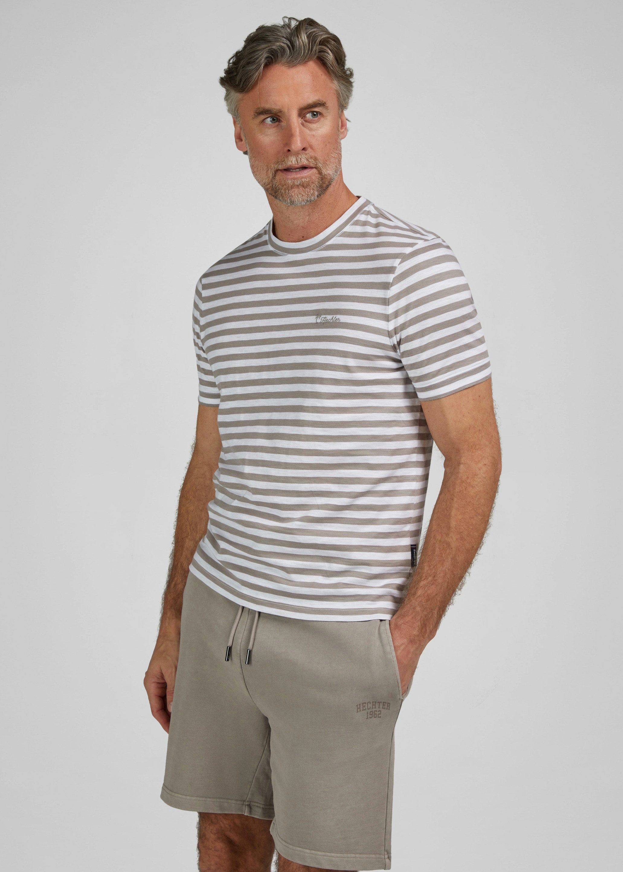 HECHTER PARIS T-Shirt mit gestreiftem Single-Jersey