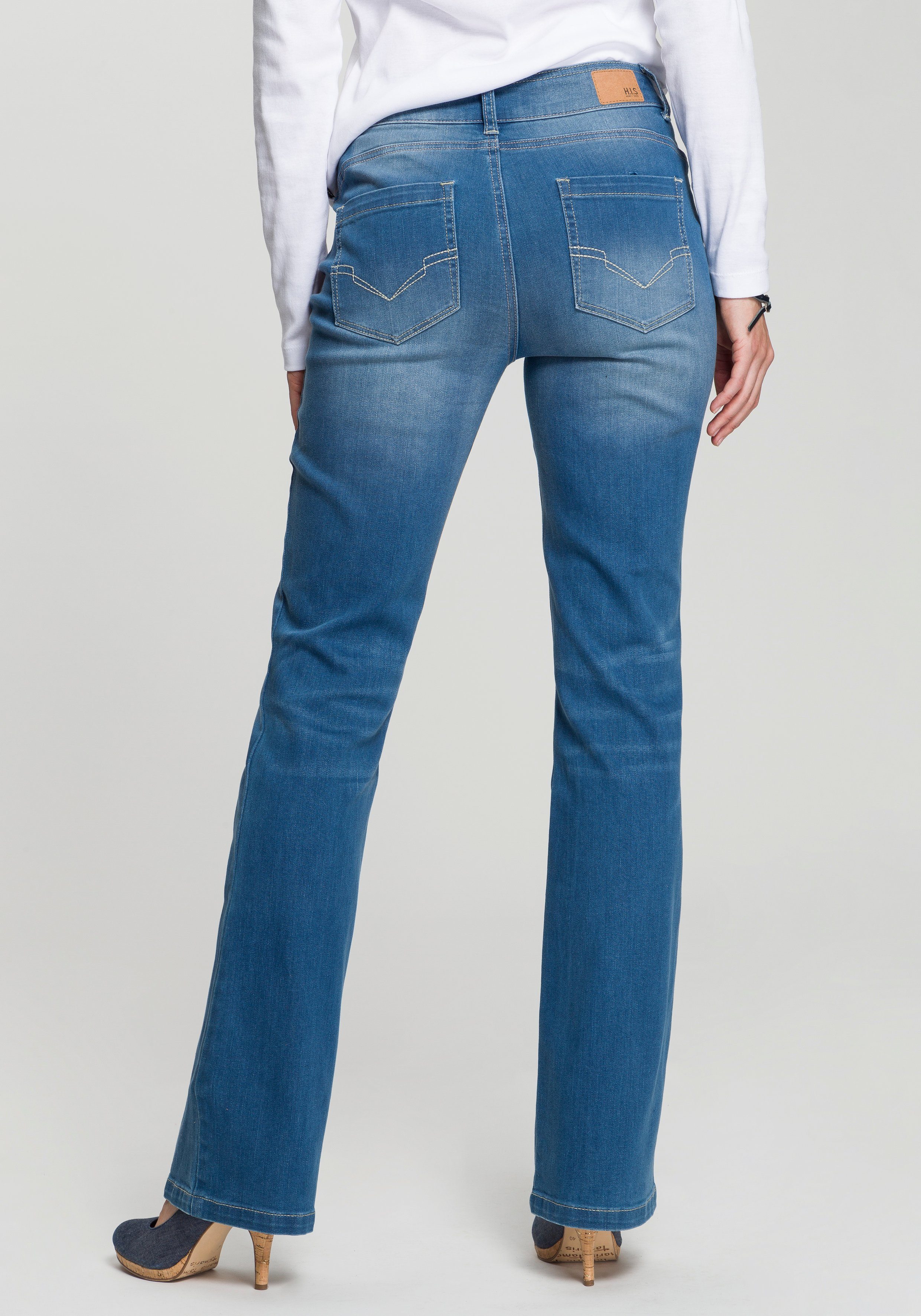 H.I.S Bootcut-Jeans High-Waist hohe Taille, Bootcut, günstig online kaufen