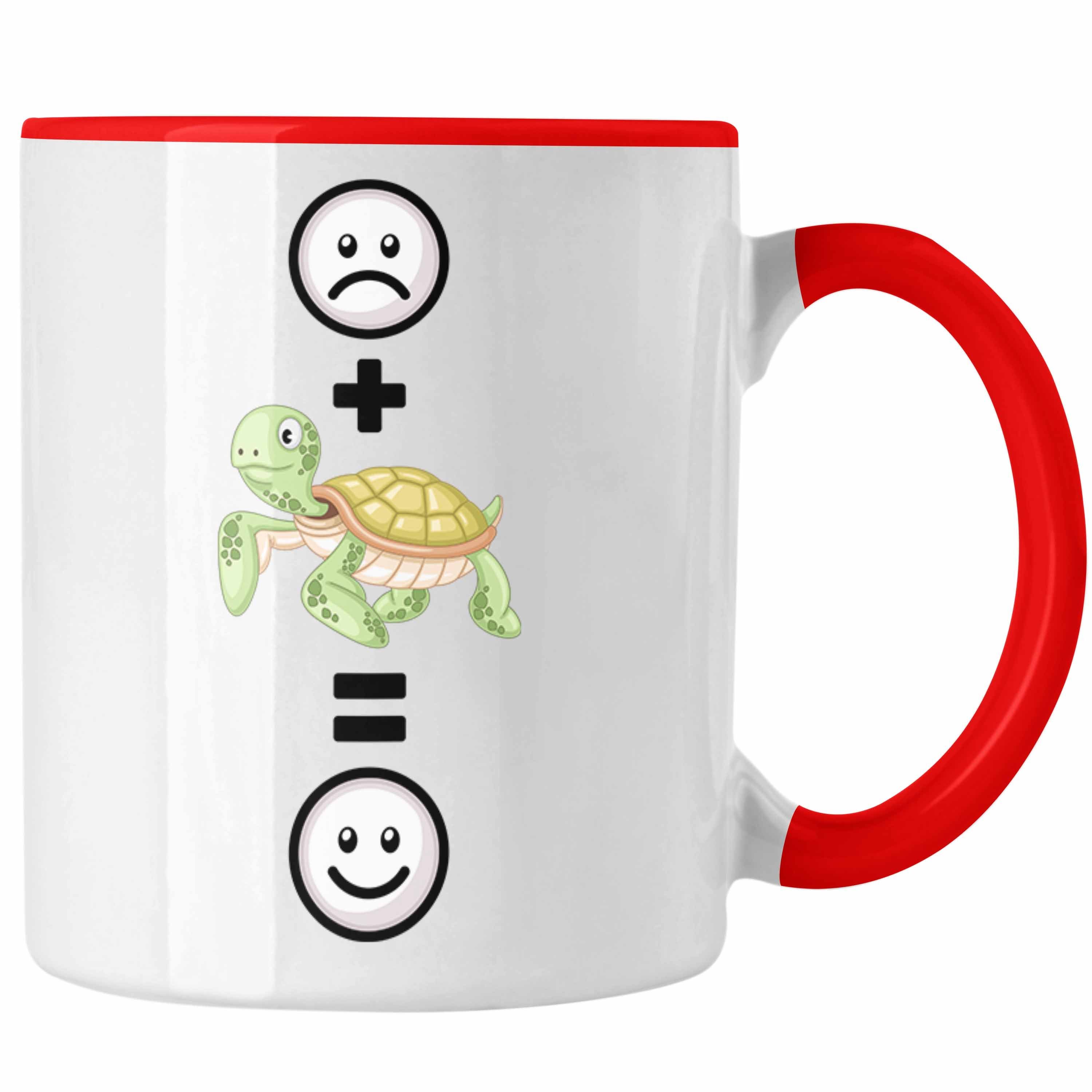 Trendation Tasse Schildkröte Tasse Geschenk für Schildkröten-Liebhaber Züchter Lustige Rot