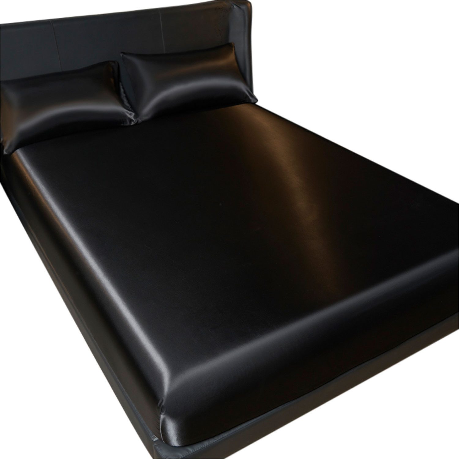 Refttenw Bett-Set 3 teilig Satin Bettwäsche Set, Bequem Spannbettlaken mit günstig online kaufen