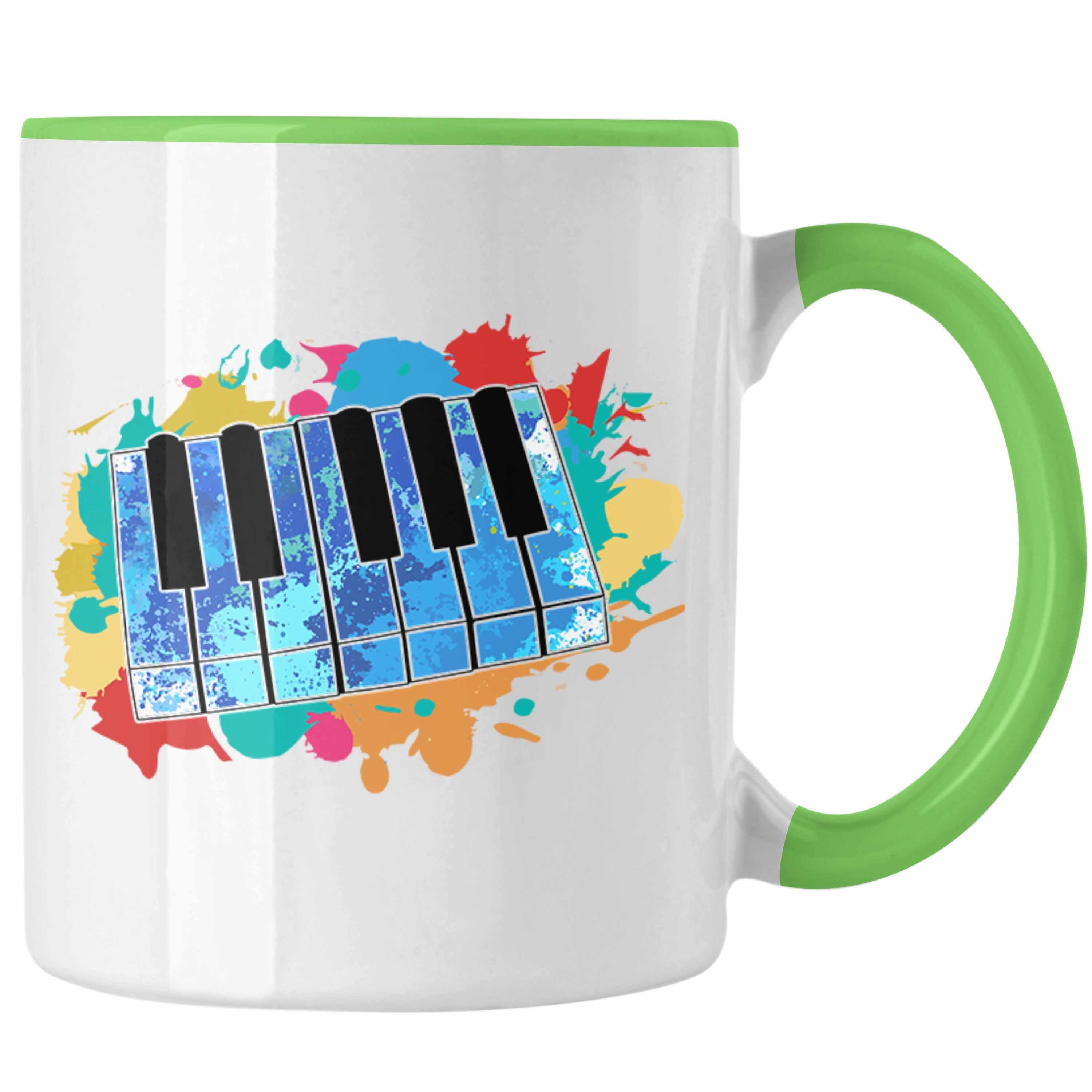 für Band Keyboard Grün Geschenk Spieler Keyboarder Musiker Geschenkid Tasse Trendation Tasse
