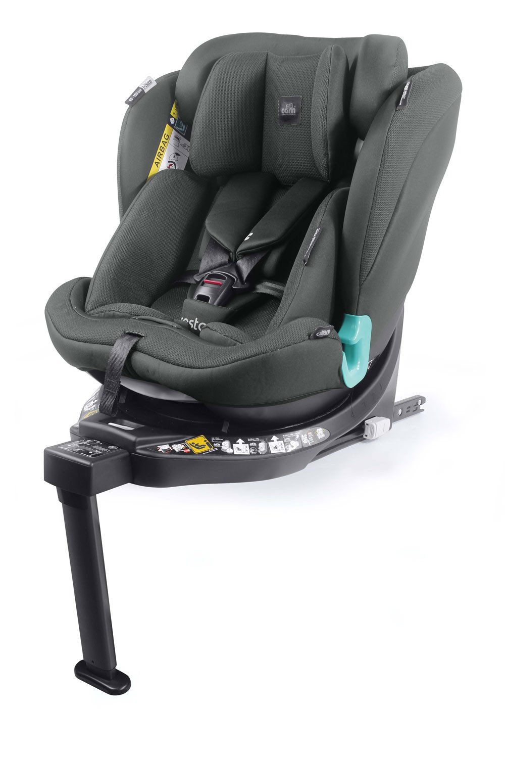 CAM Autokindersitz Sosta Evo i-Size – Mitwachsender 360°- Kindersitz mit Air-Flow-Komfort, ab: ab 9 Monaten, 16-fach höhenverstellbare Kopfstütze für perfekte Anpassung