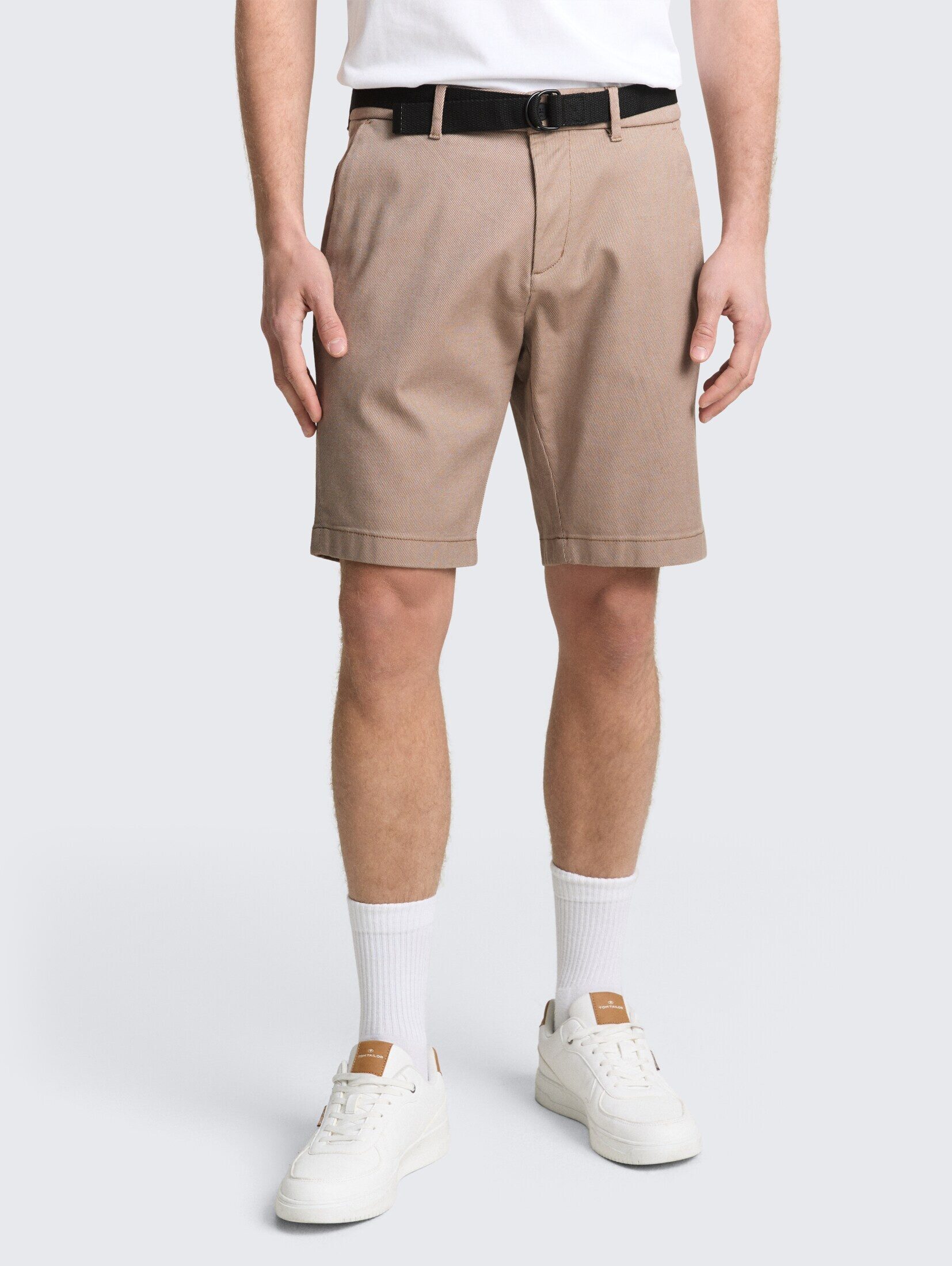 TOM TAILOR Denim Hosen & Chino TTREGULAR Chino Shorts mit Gürtel