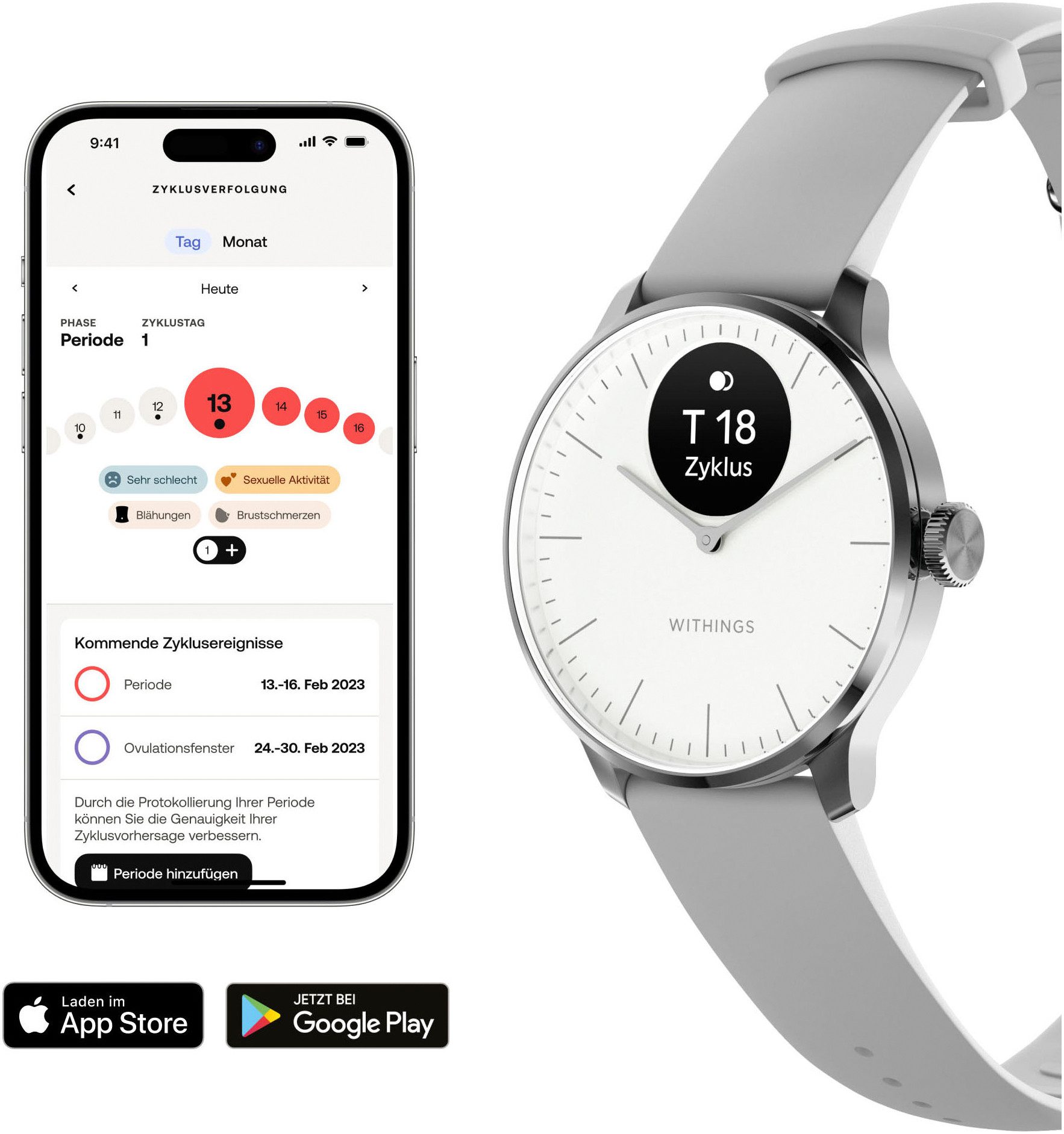 Withings ScanWatch Light 37mm RoseGold, Akku bis 35 Tage, 50 M Wasserdicht Smartwatch (0,63 Zoll), Leicht, elegant, langlebig, hybride, für tägliches Gesundheitstracking