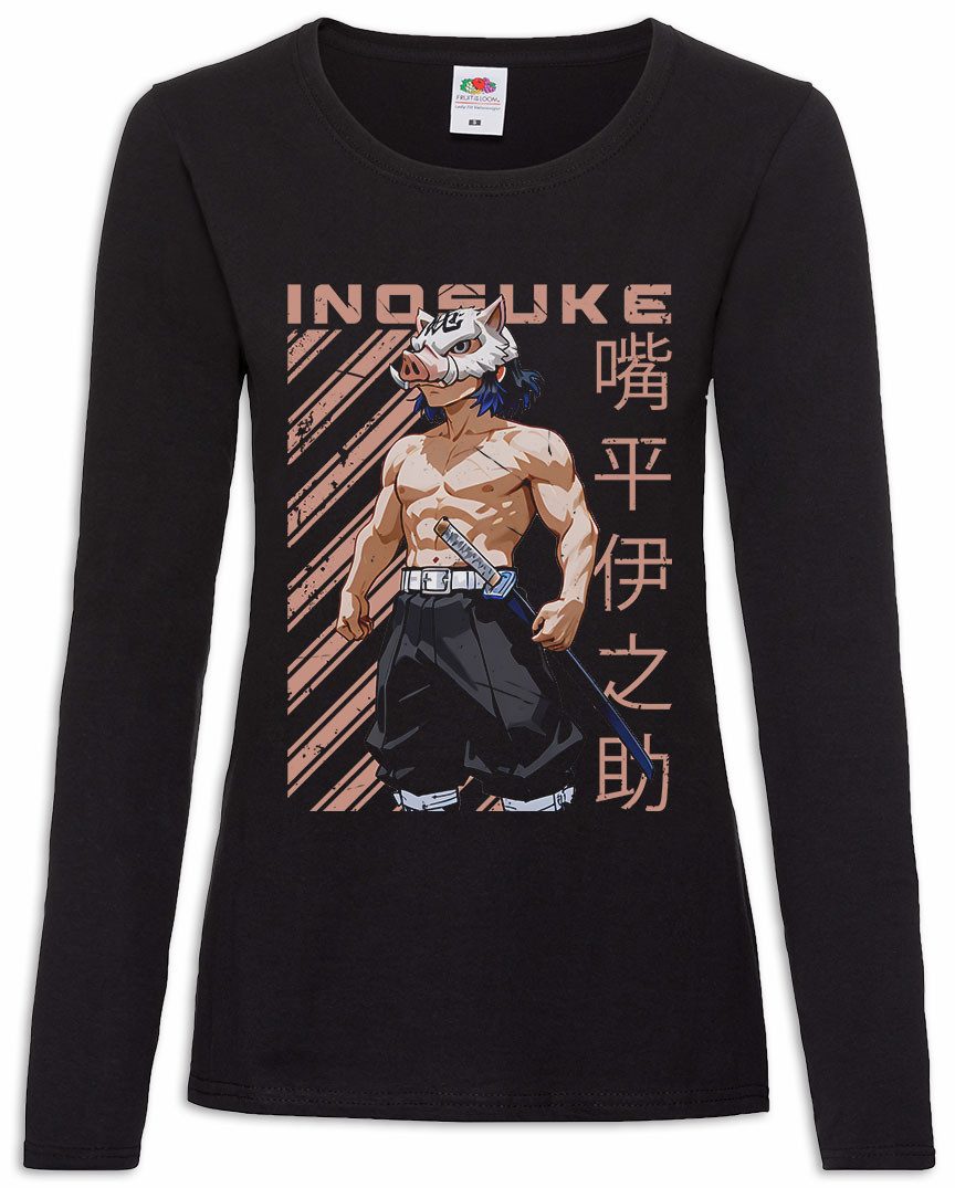 Langarmshirt Inosuke Warrior Damen Langarmshirt Demon Kamado Nezuko Anime Slayer