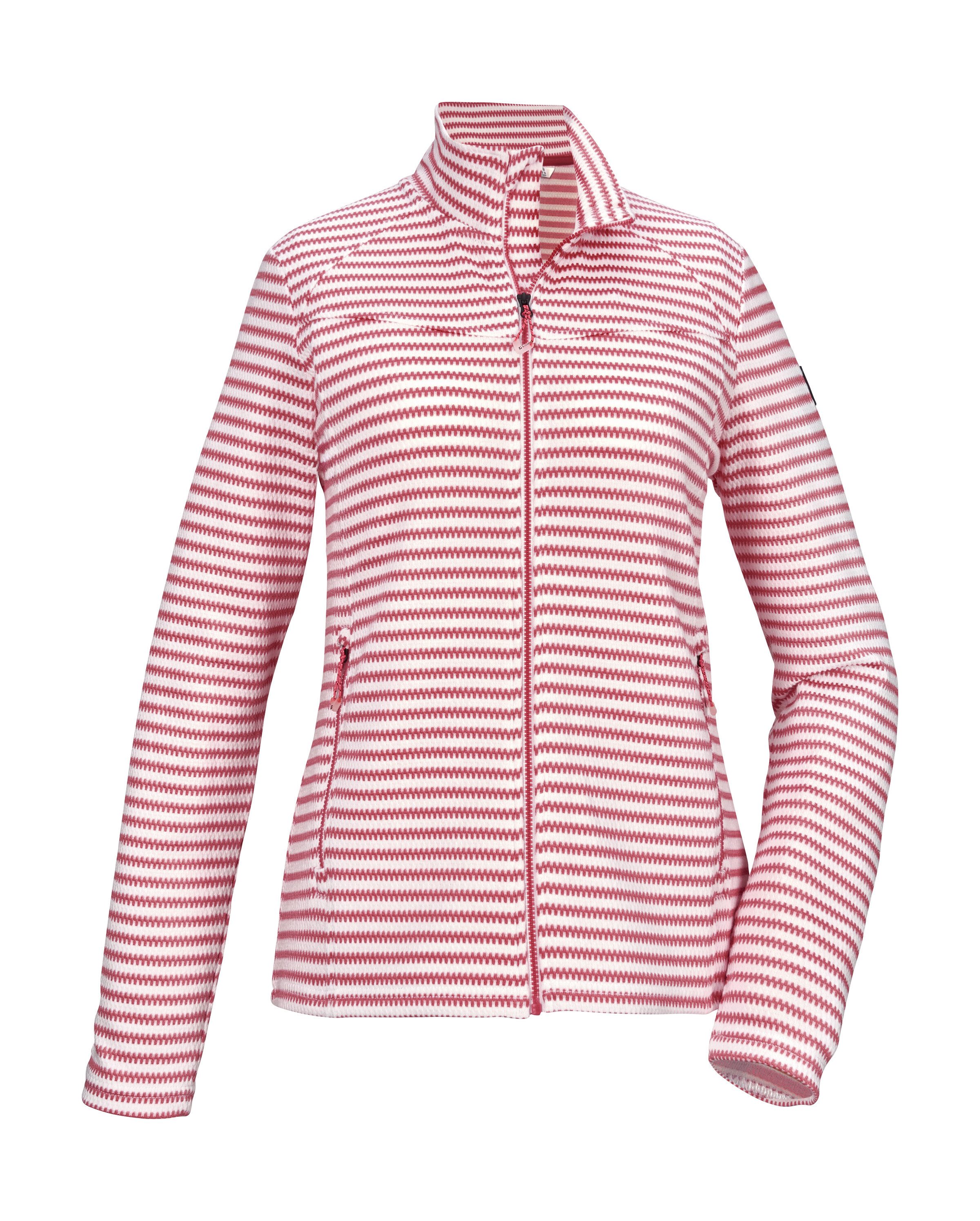 Killtec Strickjacke KOS 50 WMN FLX JCKT Streifendesign, elastisch, Kinnschutz, Zippertaschen