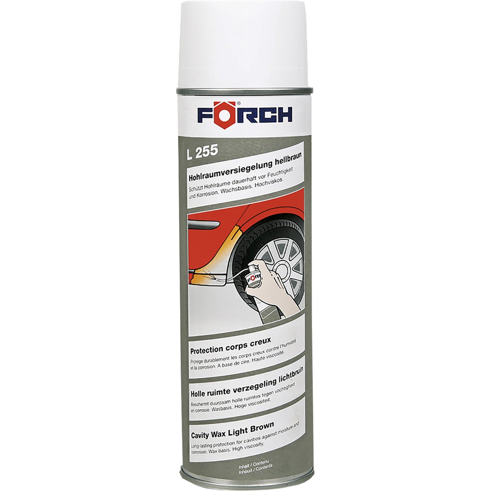 FÖRCH Rostschutzgrundierung L255 Hohlraumversiegelung Hellbraun - 0.5 Ltr