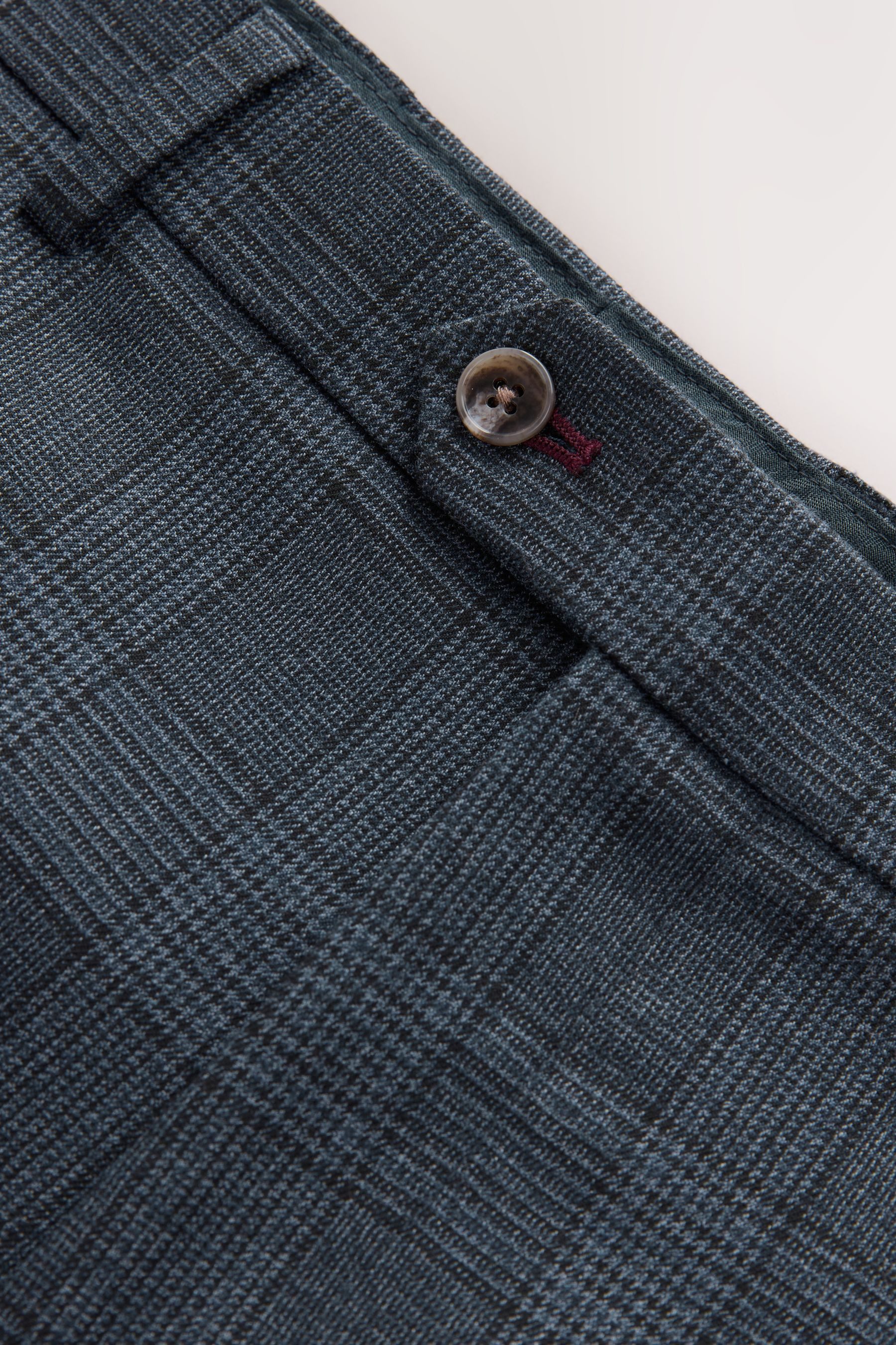 Next Anzughose Tailored Fit Anzughose mit Karomuster und Besatz (1-tlg)