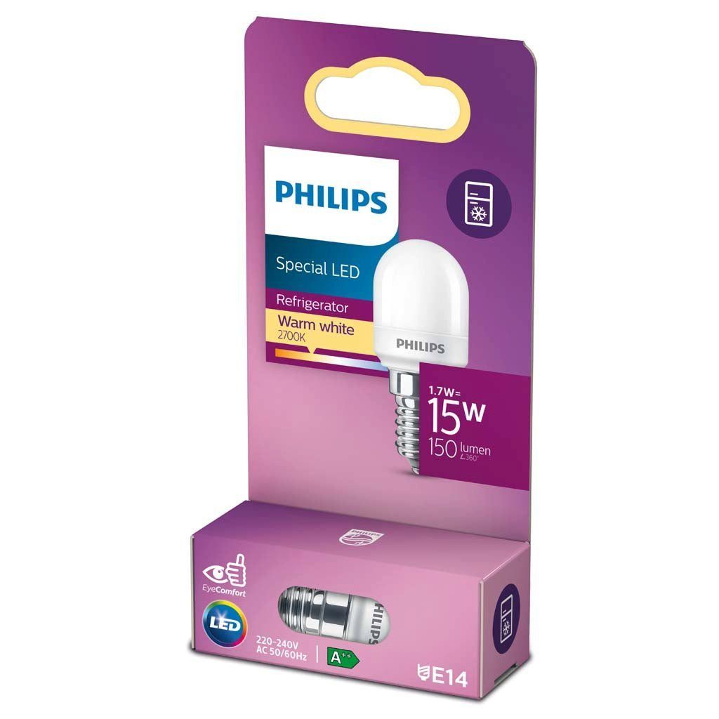 Philips Lighting LED-Leuchtmittel LED T25, Kühlschranklampe, ersetzt 7 W, warmweiß, 70 Lumen, Kolbenform
