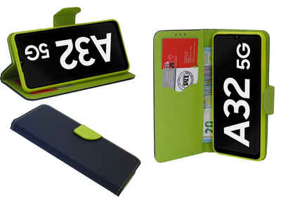 cofi1453 Handyhülle Samsung Galaxy A32 5G (A326F) Schutzhülle, Kunstleder Schutzhülle Handy Wallet Case Cover mit Kartenfächern, Standfunktion