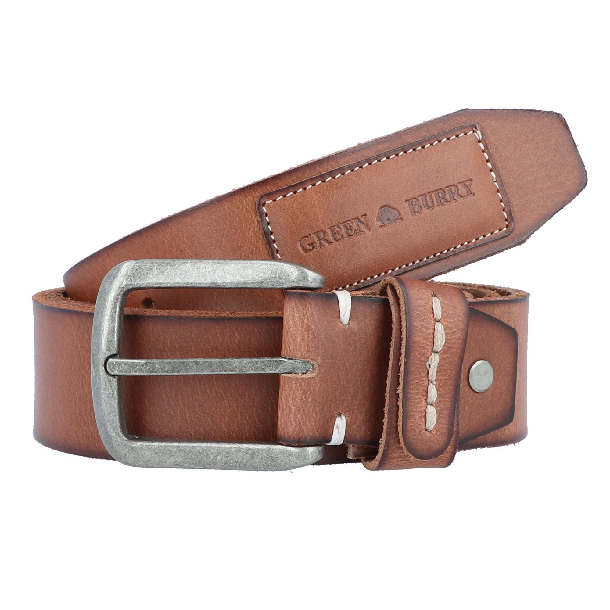 Greenburry Ledergürtel Belt Dornschließe cognac