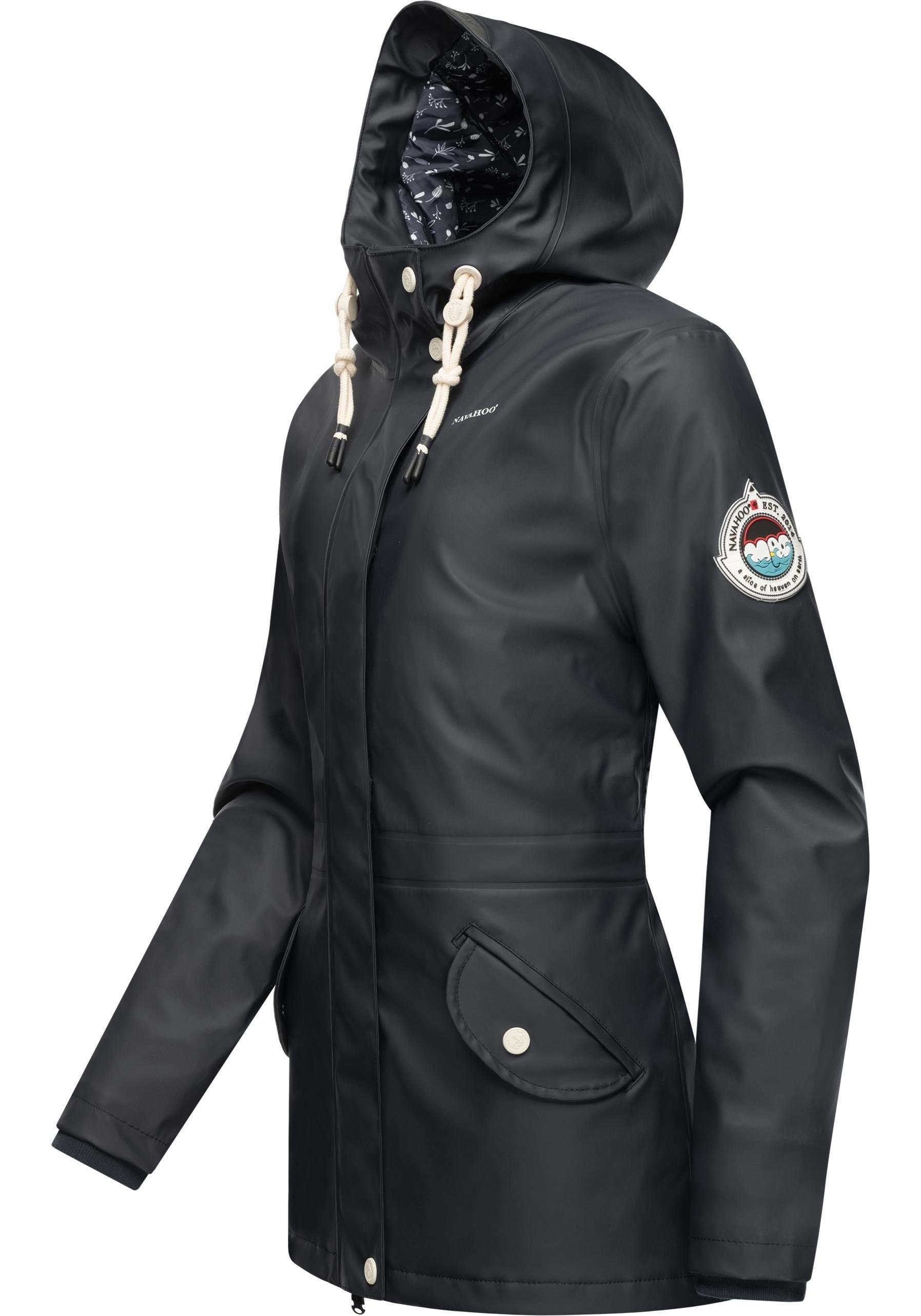 Navahoo Regenjacke Oceans Heart stylischer wasserdichter mit navy Kapuze Regenmantel