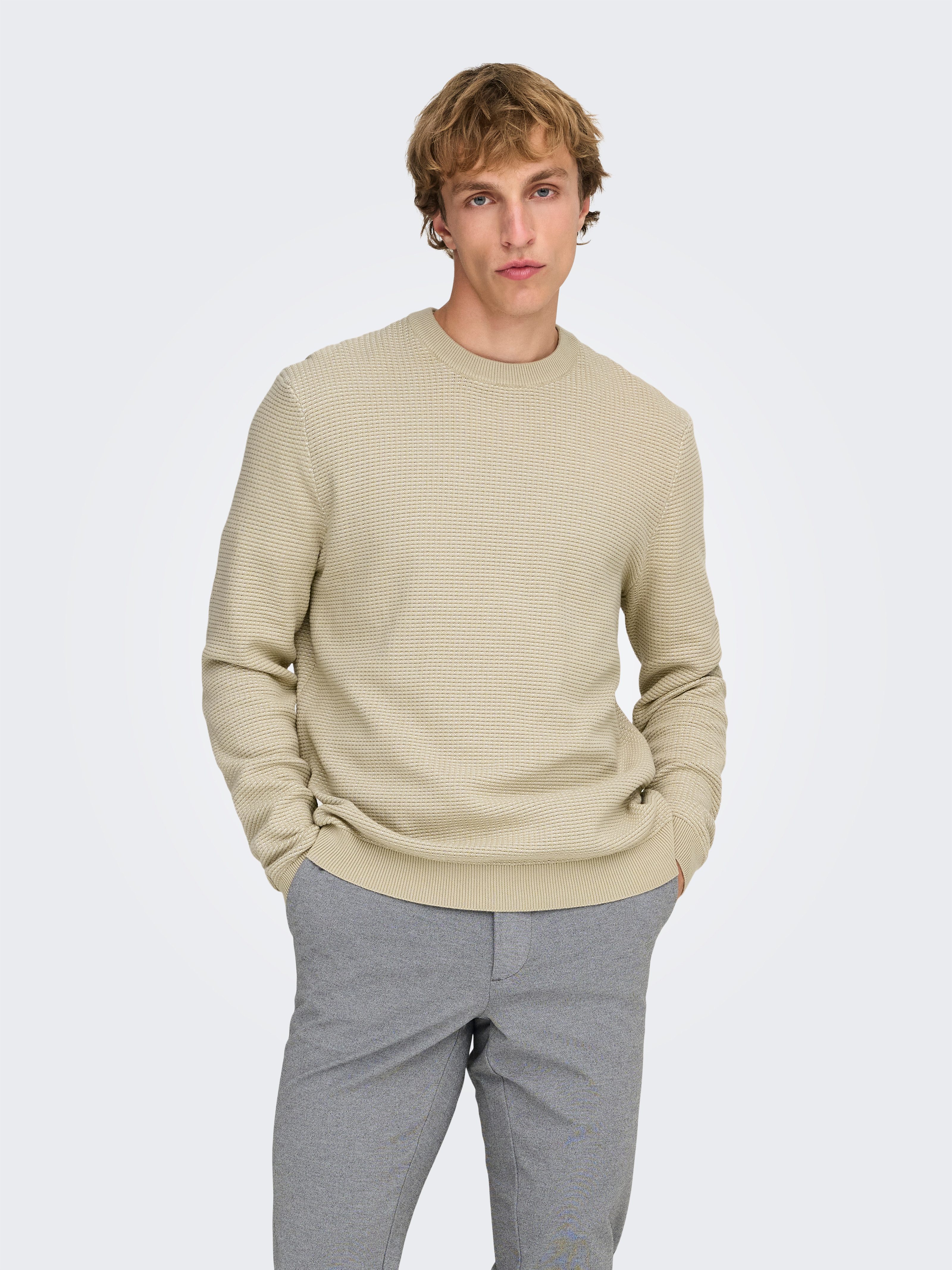 Strickpullover ONSDAVE REG LS CREW NECK KNIT NOOS