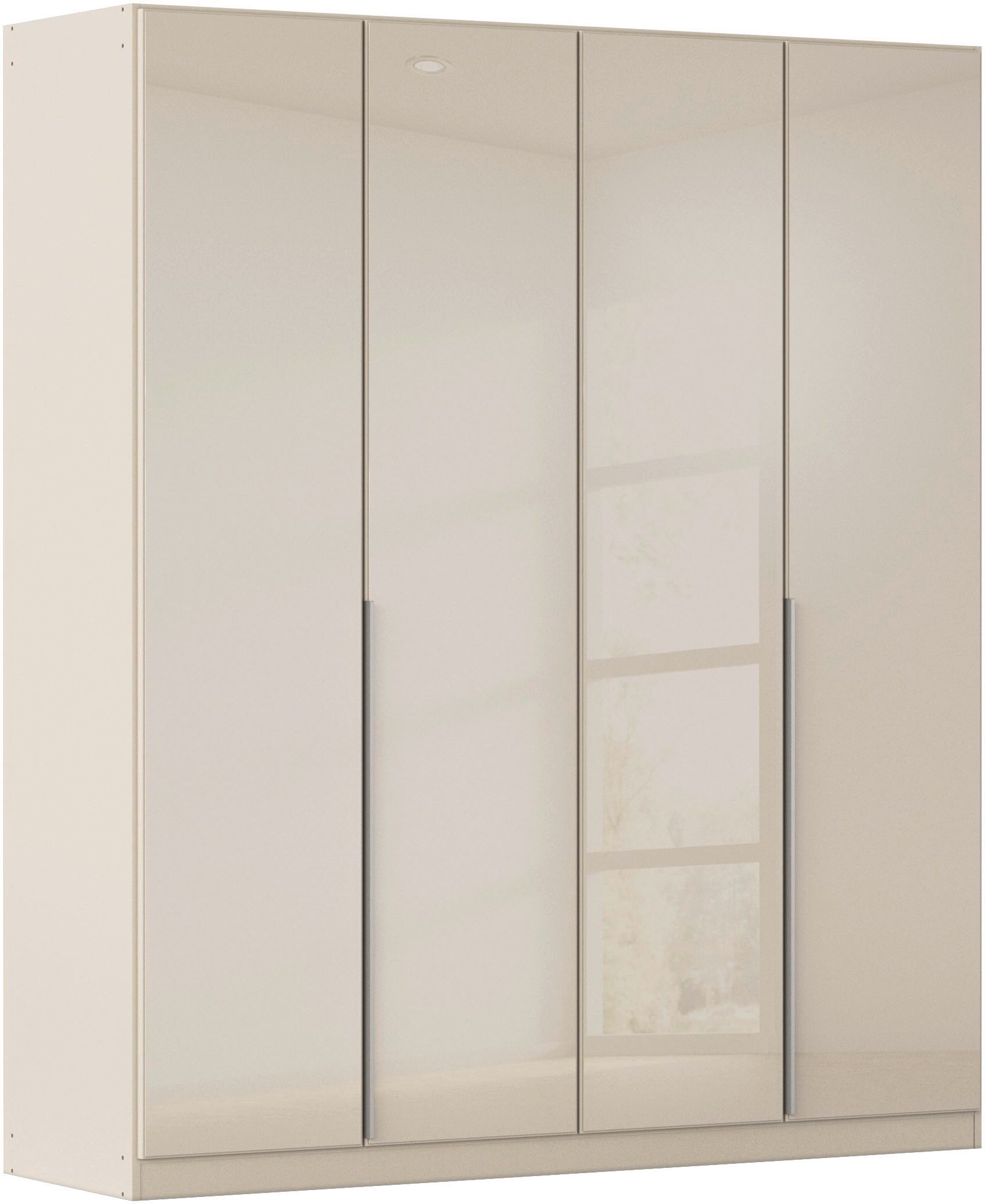 OTTO home Drehtürenschrank Kleiderschrank Kleiderschränke Schrank Garderobe AGORDO mit Glasfront (in zwei Griff-Farben, Breiten 91-405 cm) durchdachte Innenausstattung, in 8 Breiten und 2 Höhen MADE IN GERMANY