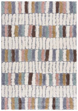 Hochflor-Teppich Focus 3032, Carpet City, rechteckig, Höhe: 20 mm, besonders weich, Modern, Bunt, 3D-Effekt