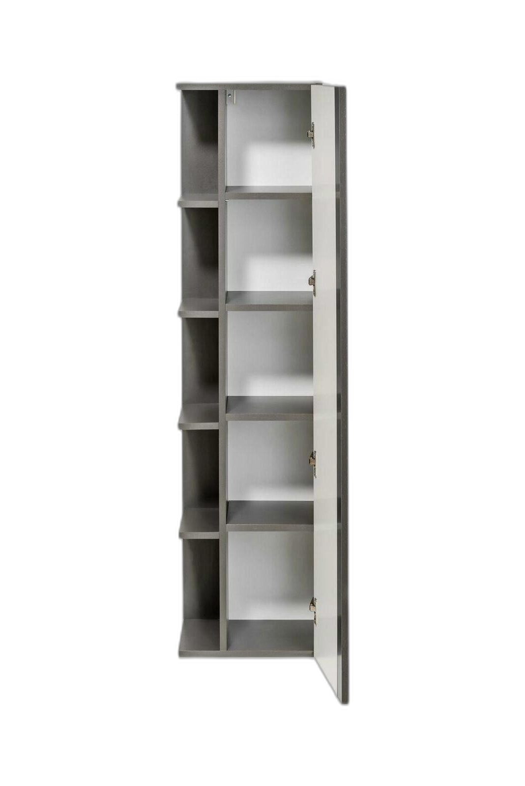 Xlmoebel Hochschrank Badezimmer Schrank mit Spiegel Tür Regal Badschrank Hergestellt in Europa