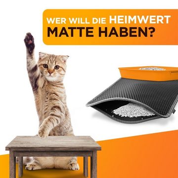 HEIMWERT Katzentoilette Katzenstreu Matte Katzenstreumatte - 76x61cm