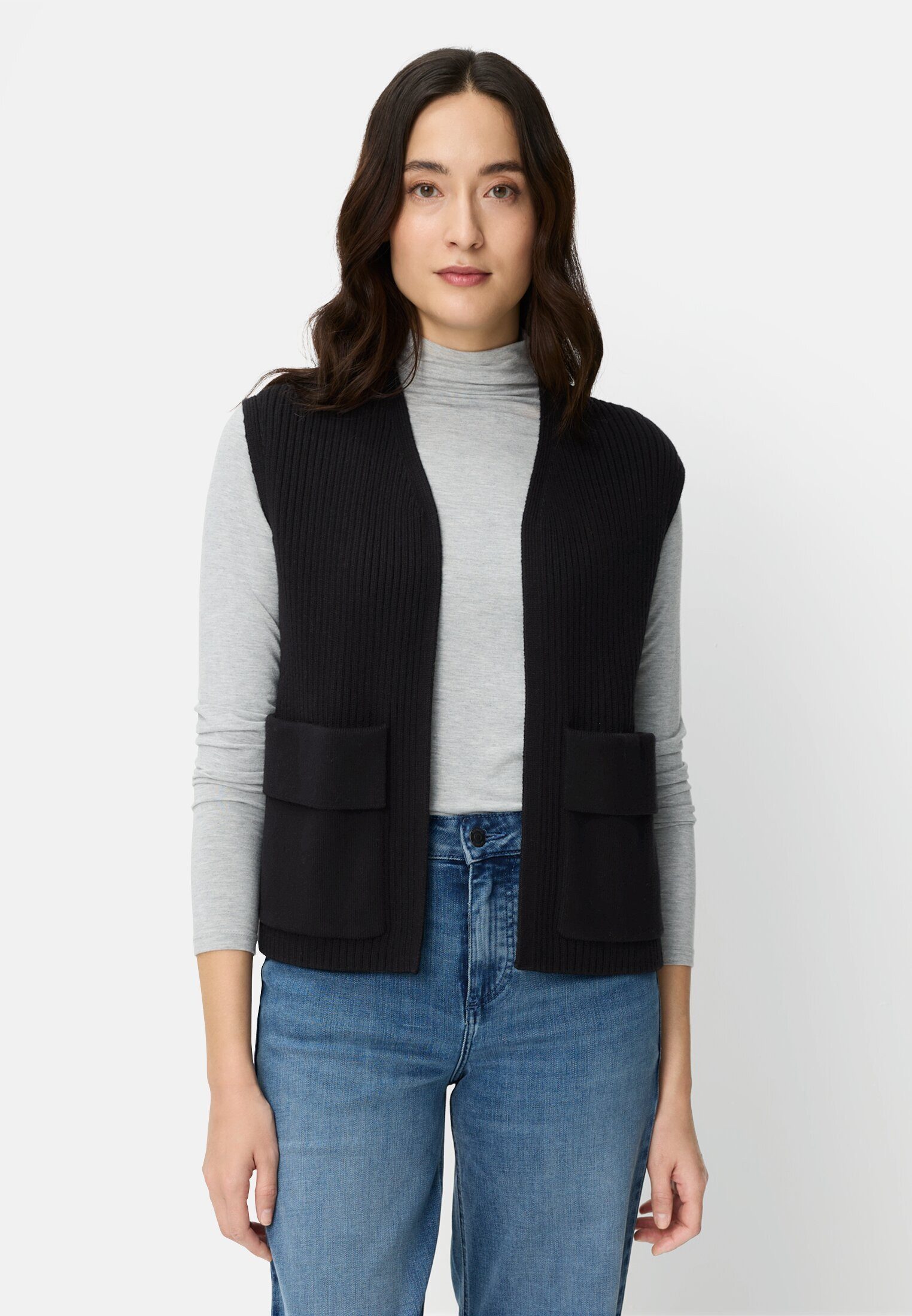 camel active Strickweste mit Taschen ärmellos