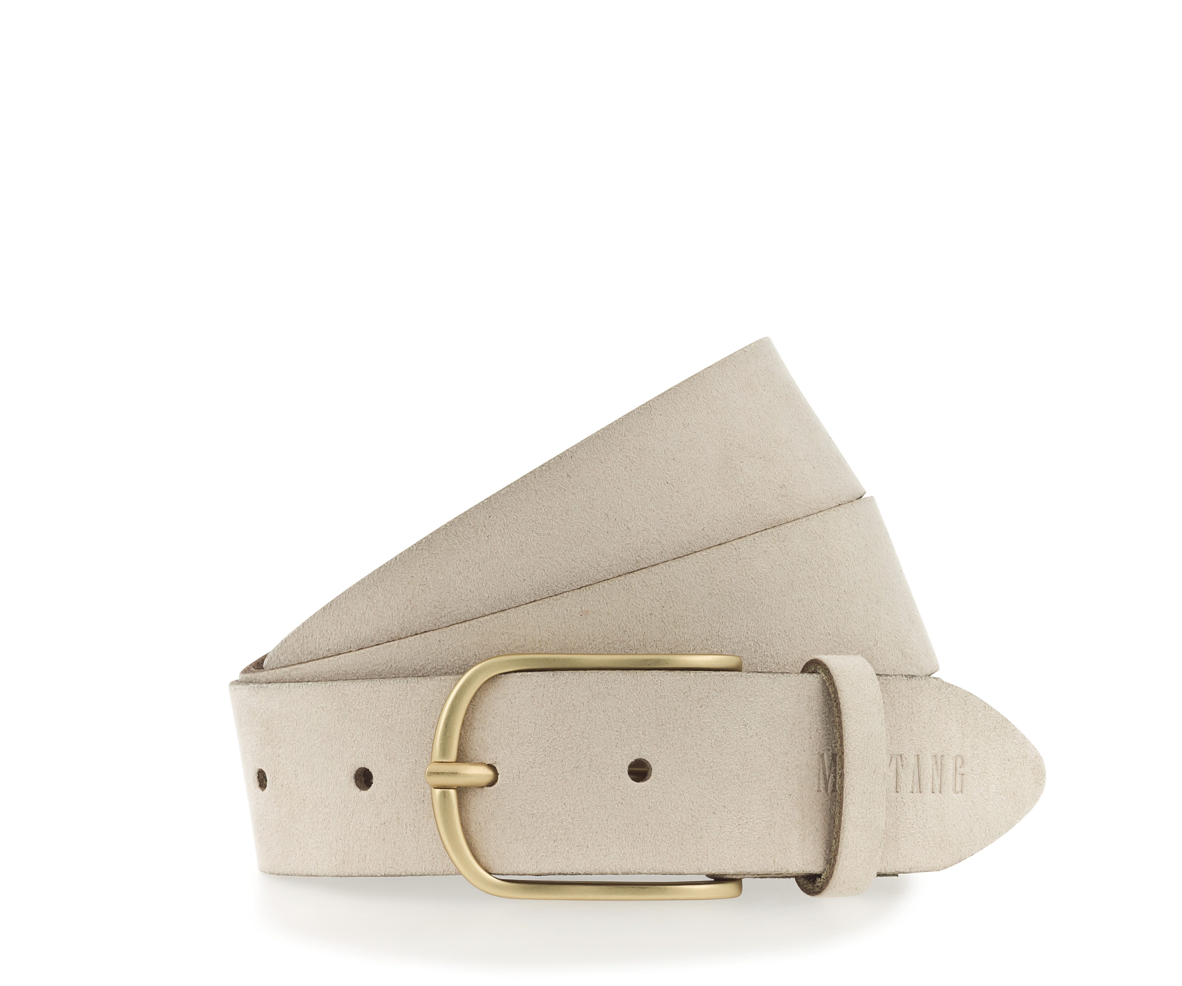 MUSTANG Ledergürtel "Anna" angerautes Leder, dezente Logoprägung, 3,5 cm breit