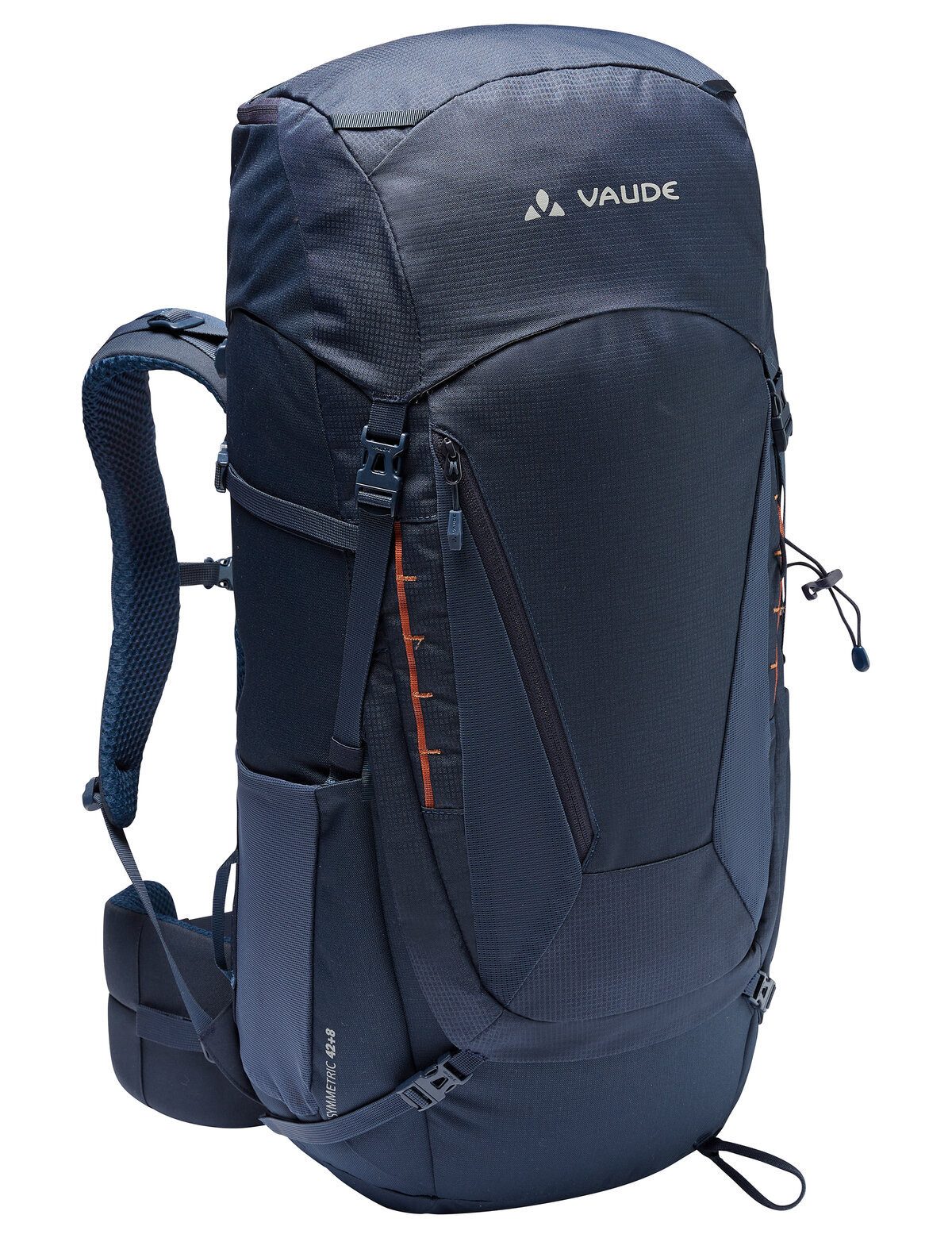 VAUDE Trekkingrucksack Asymmetric 42+8, für Hüttentouren, Alpintrekking und Pilgerreisen, 42+8 Liter