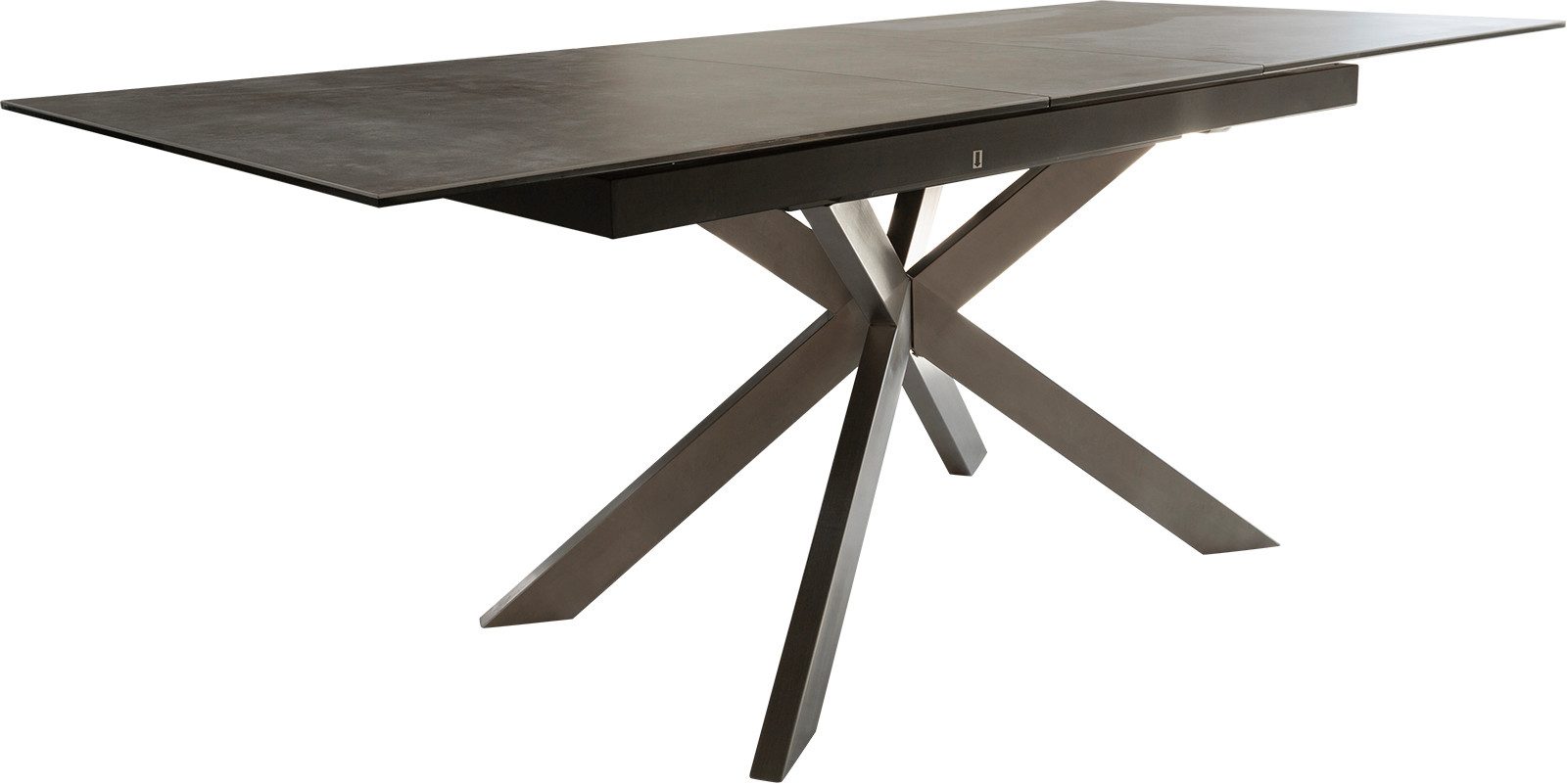 DELIFE Esstisch Daven, Braun Keramik 160/200x90x76cm ausziehbar