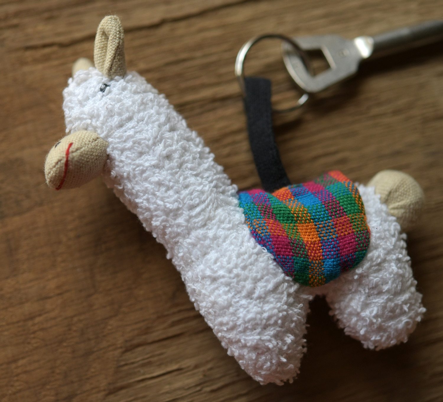 El Puente Schlüsselanhänger Schlüsselanhänger "Lama", Handmade, Fair Trade