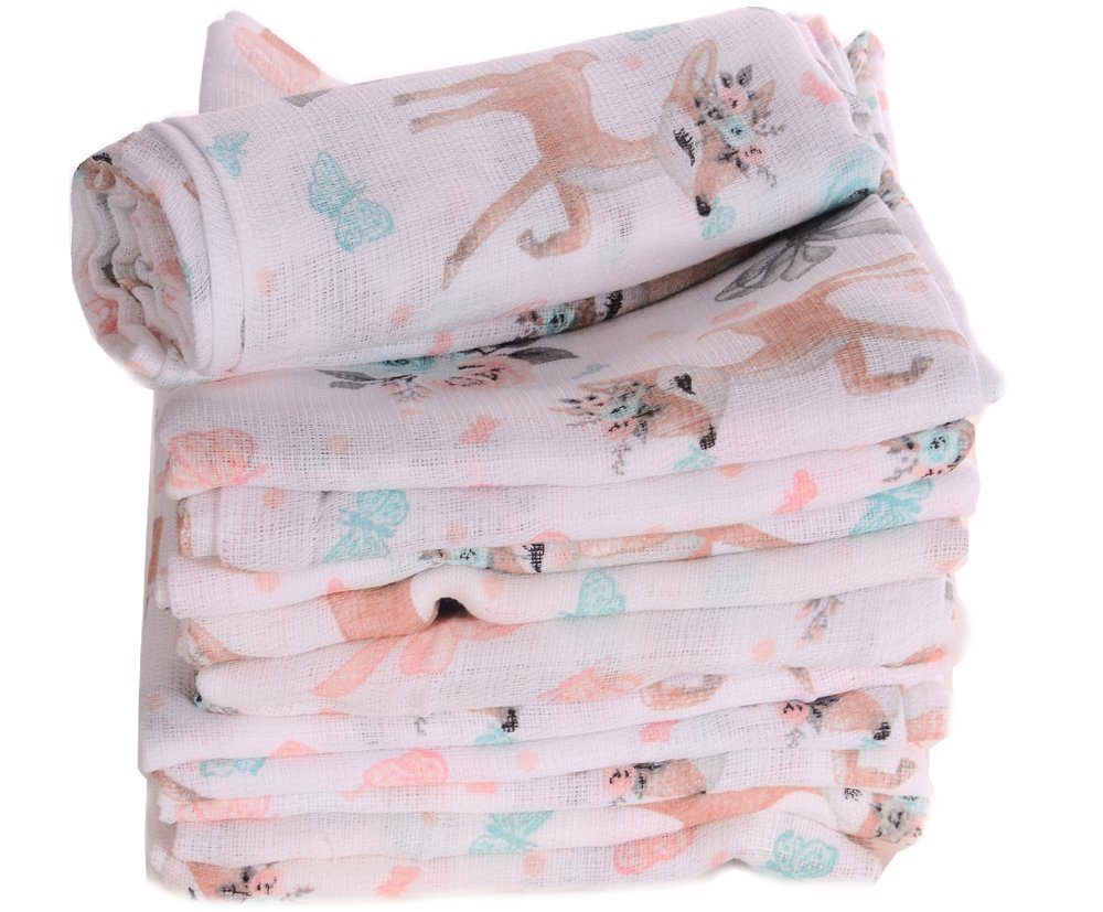 Stoffwindeln 10er Pack Spucktücher Baby Mullwindeln Babytücher Mulltücher