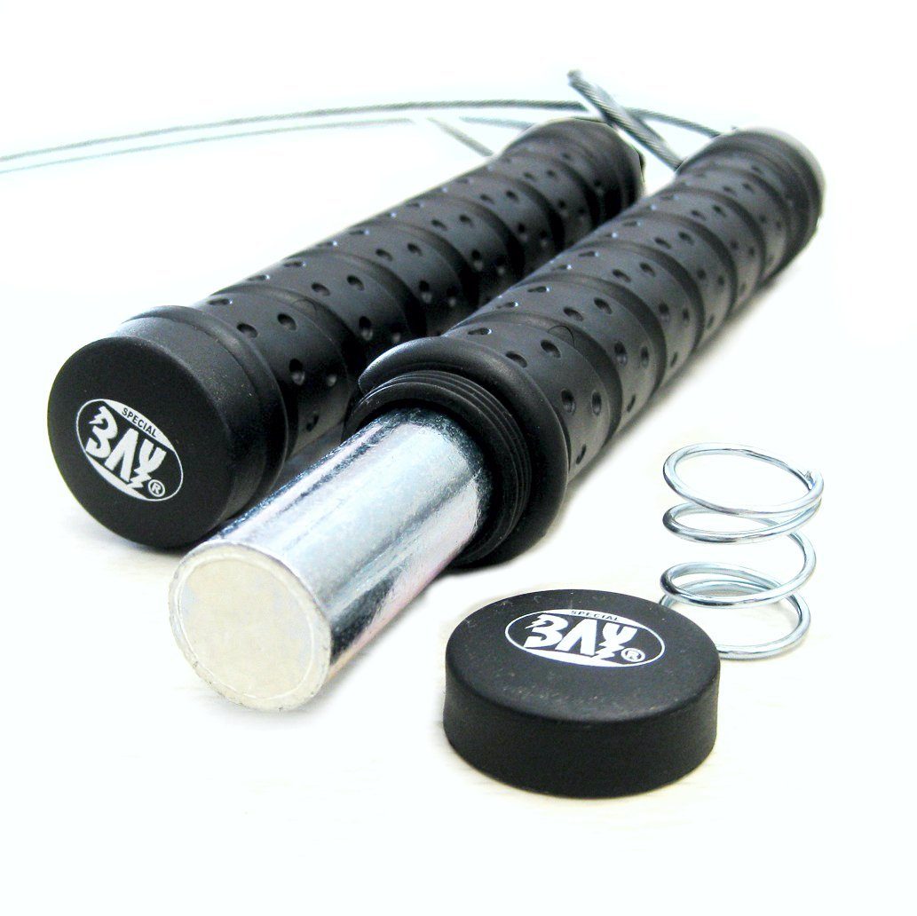 BAY-Sports Springseil Grip All Stahl Springseil mit Gewichte 280 cm
