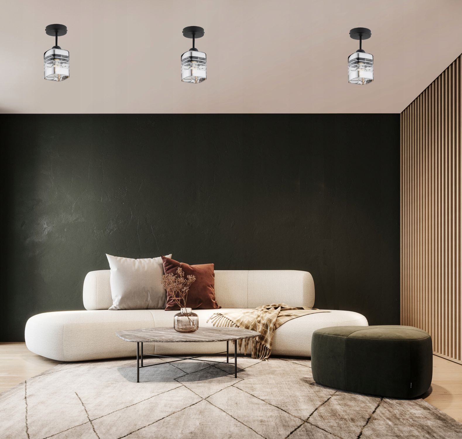 Licht-Erlebnisse Deckenleuchte MILAN, ohne Leuchtmittel, E27 10 cm breit eckig Modern
