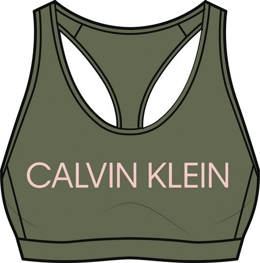 Calvin Klein Performance Sport-Bustier »WO - Medium Support Sports Bra« mit Trägern für mittelstarken Halt