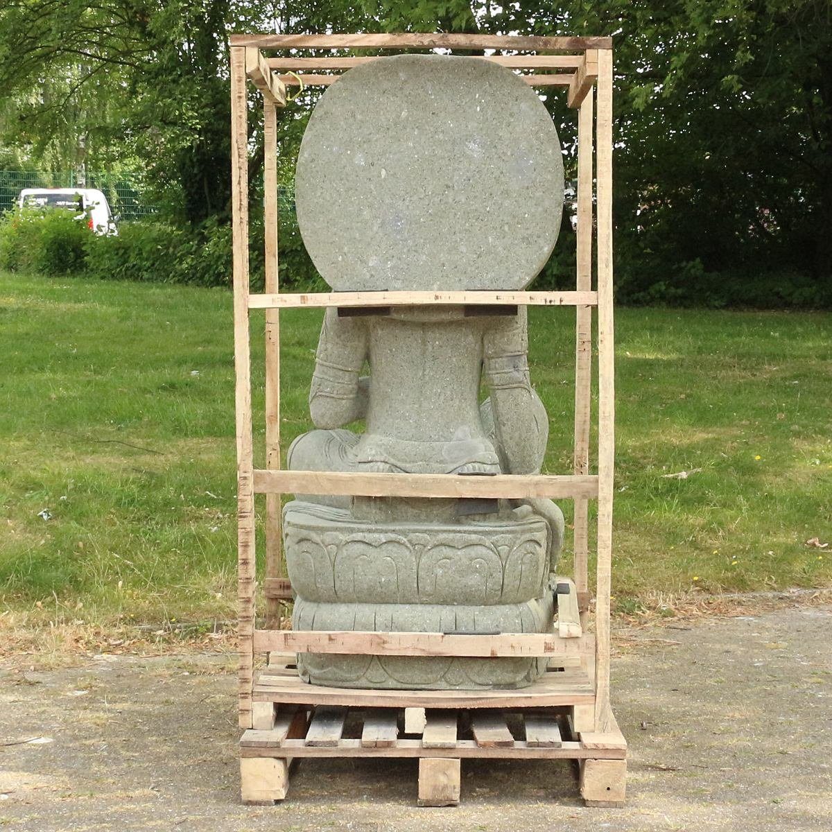 Dekofigur St), im sitzend cm Greenstone Shiva traditionelle Massiv Ursprungsland (1 Galerie Steinfigur Oriental Handarbeit Figur in 152 Herstellung
