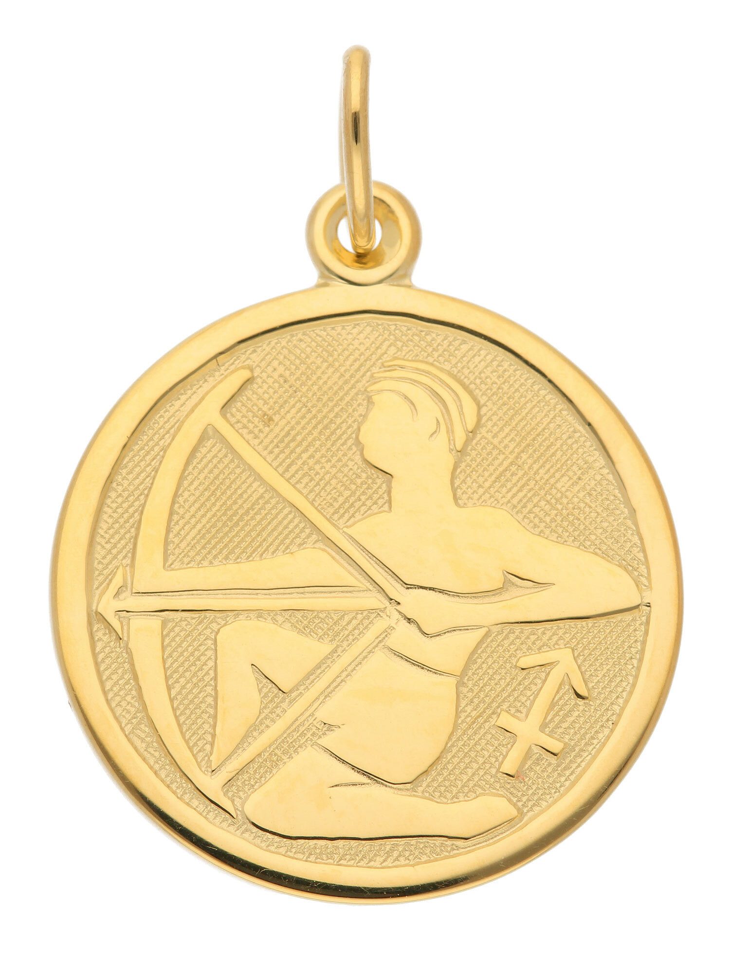 Kettenanhänger 333 Gold Sternzeichen Anhänger Schütze Ø 16 mm